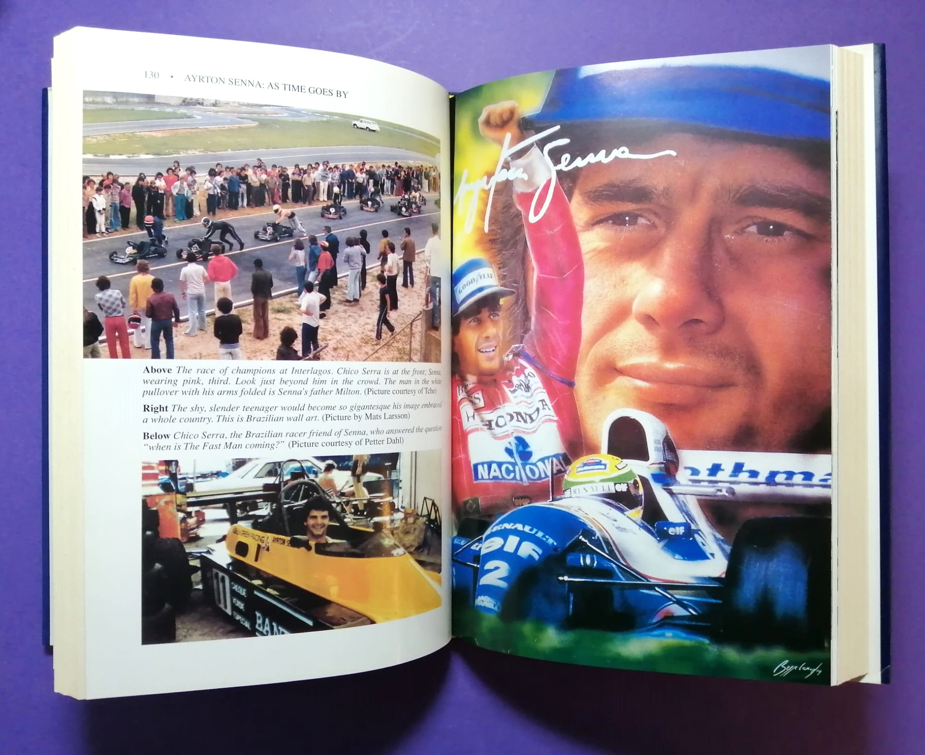 altes Buch, Ayrton Senna, As time goes by, Formel 1 Grand Prix Weltmeister, McLaren, 304 Seiten, ENGLISCH!!