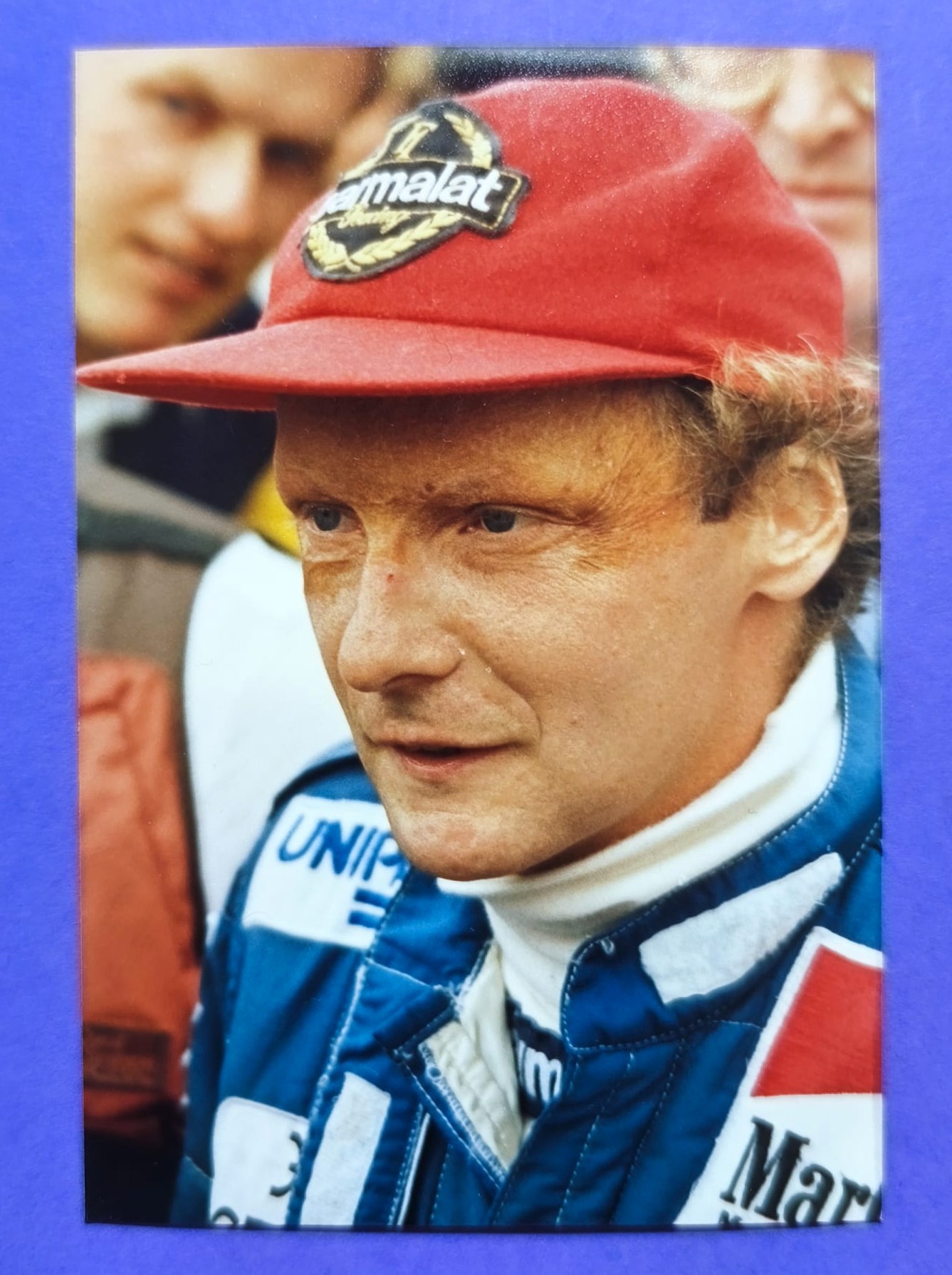 altes Pressefoto, Niki Lauda, McLaren TAG Turbo Porsche, Formel 1 Grand Prix Niederlande Zandvoort 1984, 9x13cm