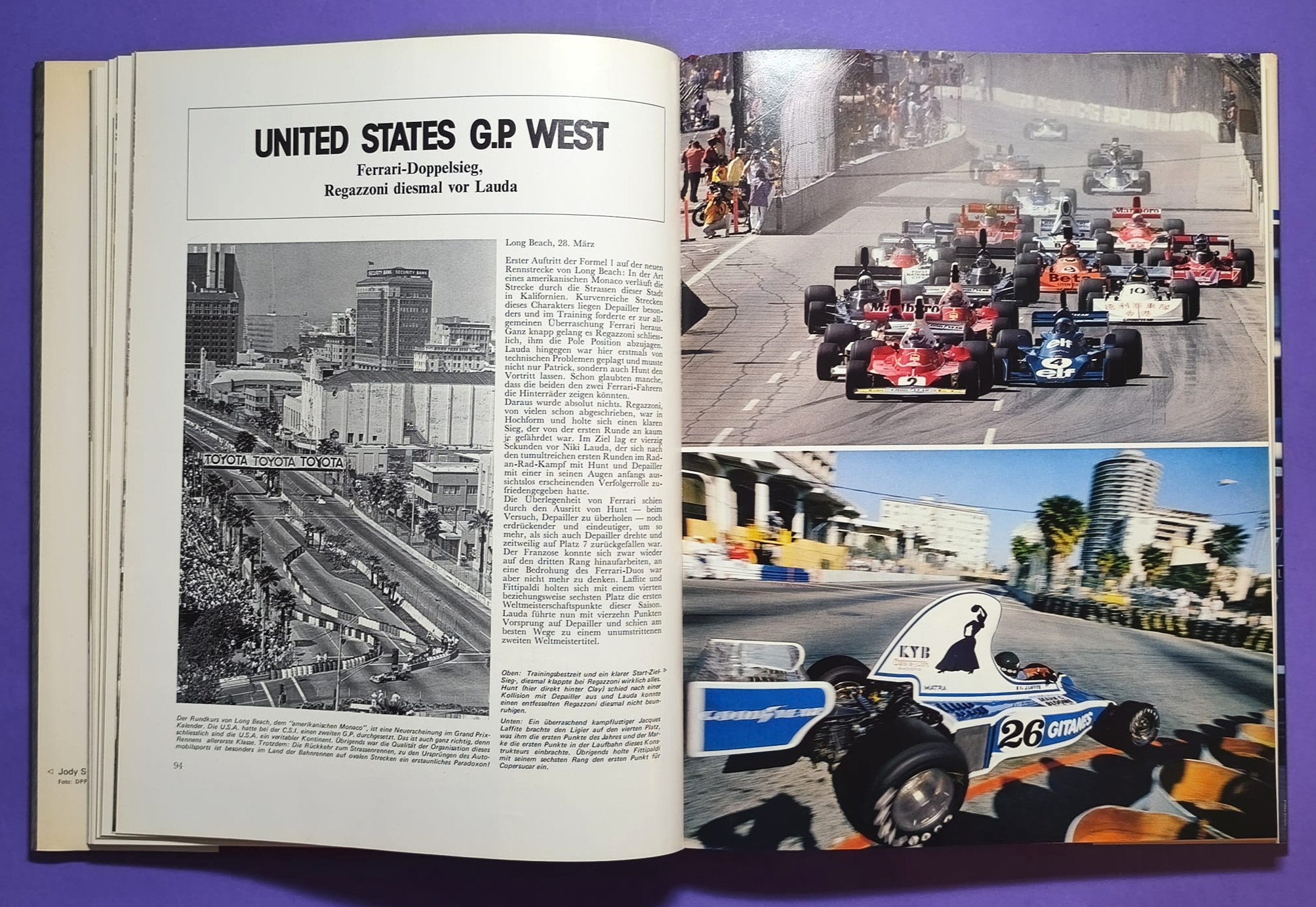 altes Buch, Auto Jahr 1976-1977, Nr. 24, Alfa Sud, Fiat Abarth 131, Lancia Stratos,.. Formel 1, LeMans, Rallye, Tourenwagen WM,.. BMW, 6 Rad Tyrrell, Niki Lauda Ferrari, Lotus, Porsche,..