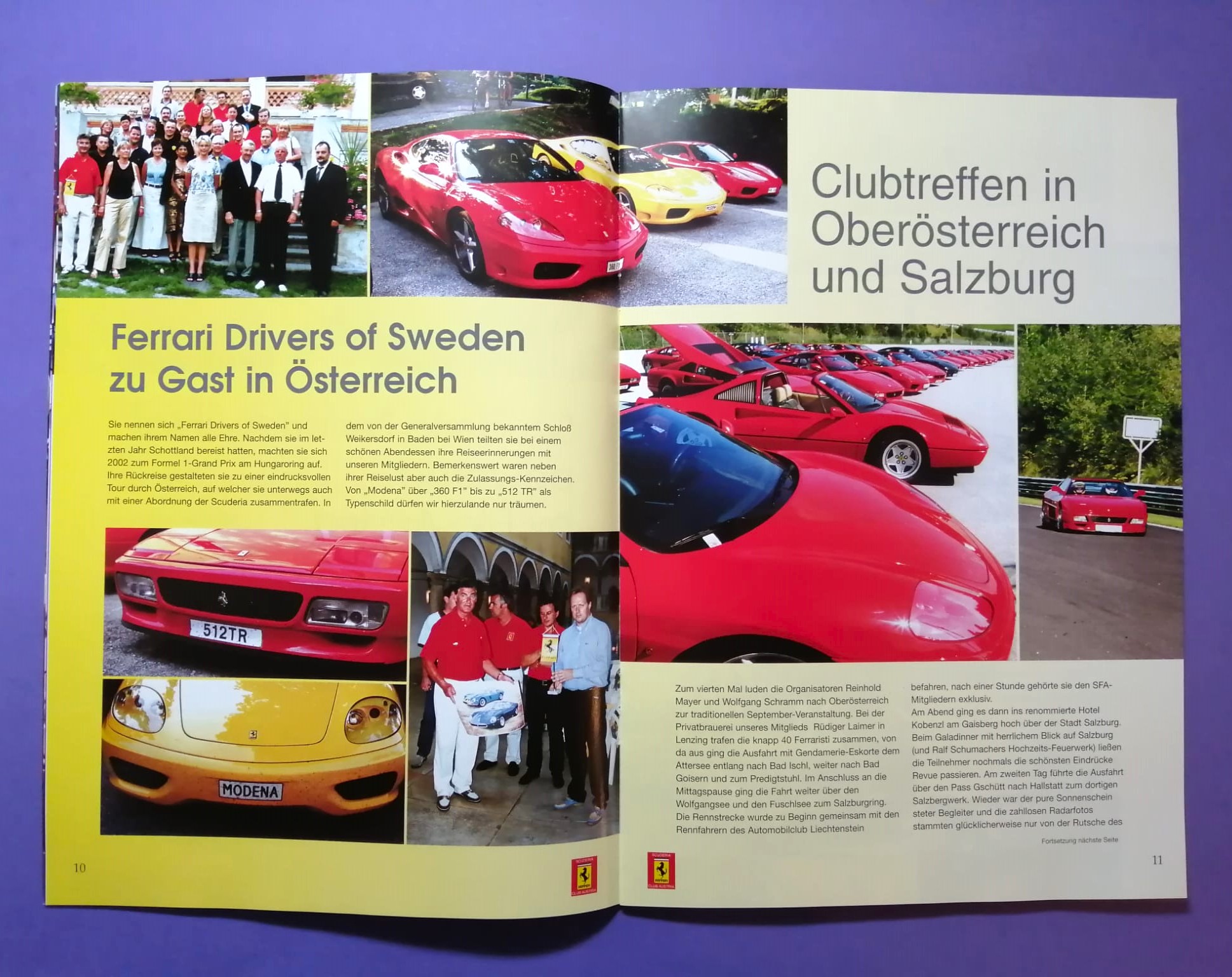 3 Stück alte Ferrari Club Austria Magazine 2003, 2004, 2005