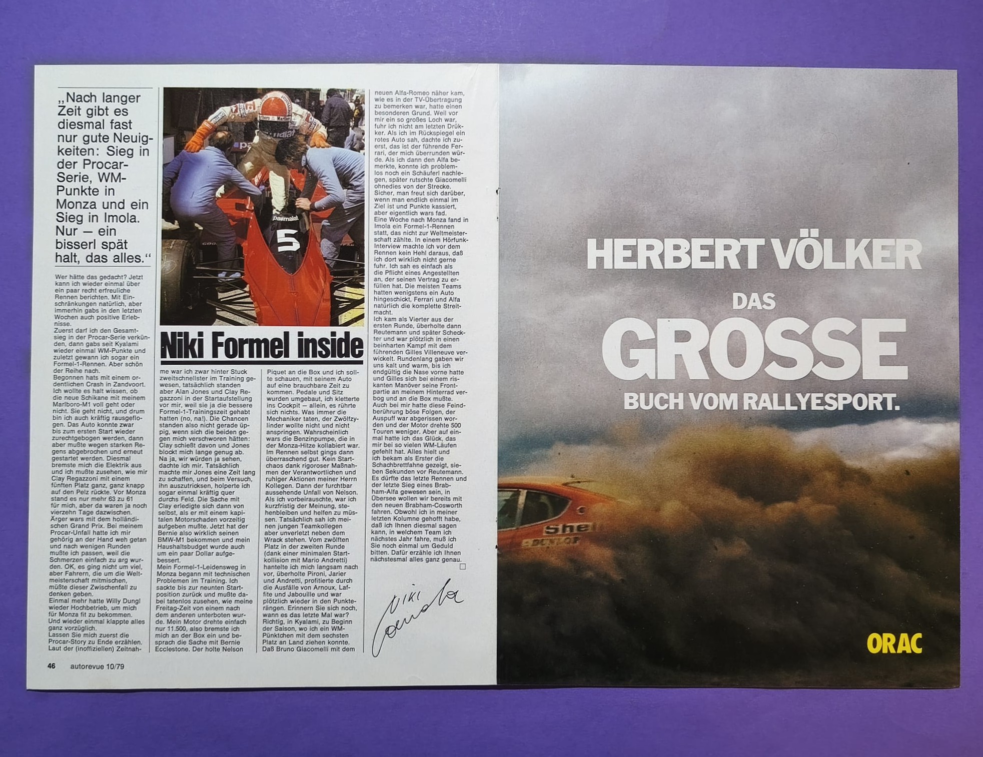 altes Poster BMW M1 Procar Serie 1979, Dieter Quester, Gösser Bier, 28x42cm