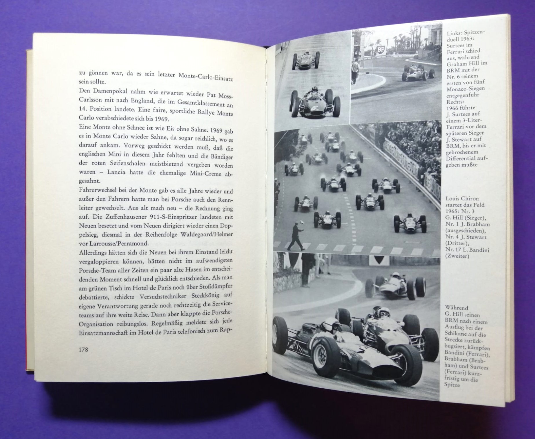 altes Buch, Die Monte Carlo Story, Rallyes Rennen und Roulette, Formel 1 Grand Prix, Renault Alpine,..