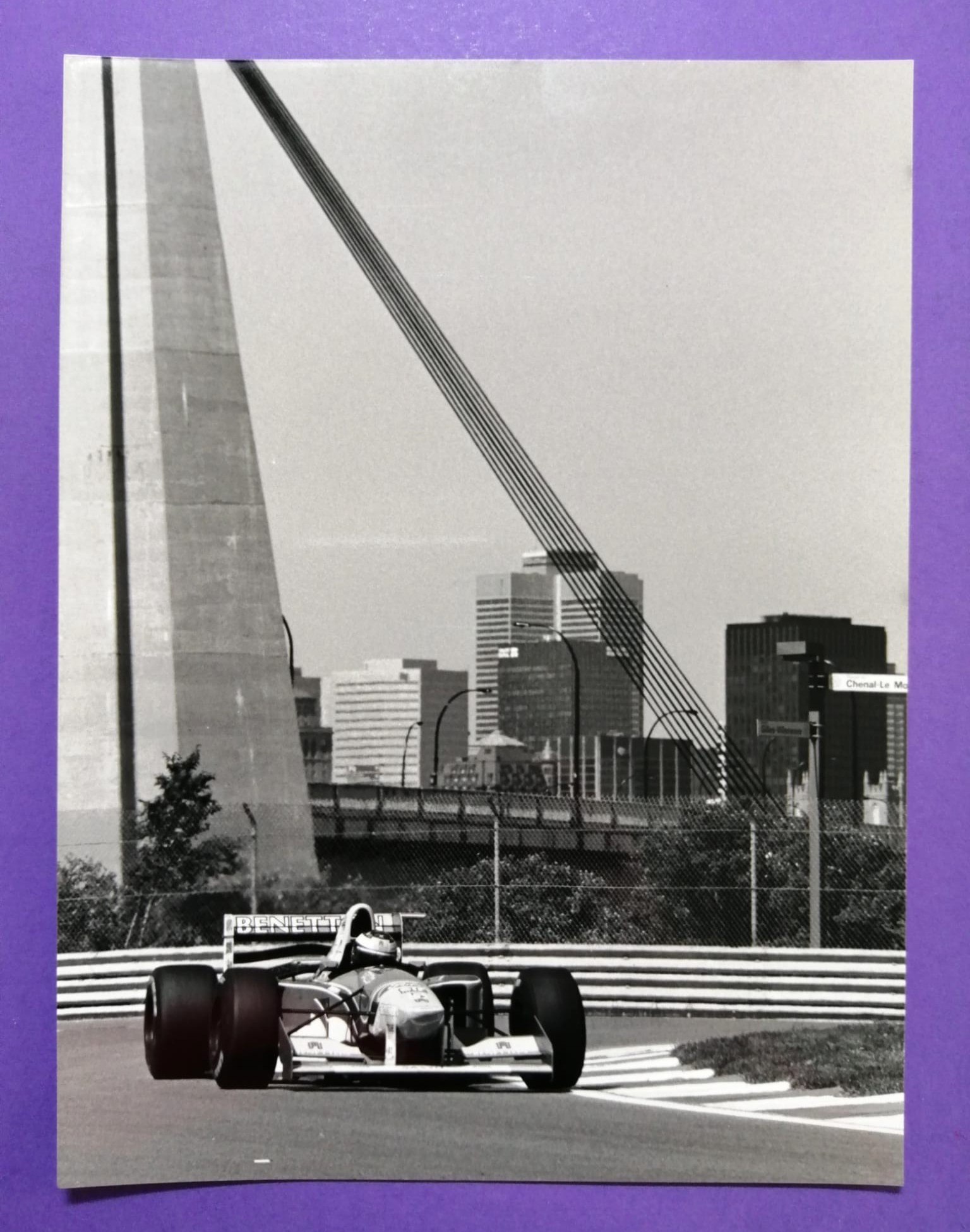 altes Pressefoto, Michael Schumacher, Benetton Ford, Formel 1 Grand Prix Kanada Montreal 1994, 15x20cm 