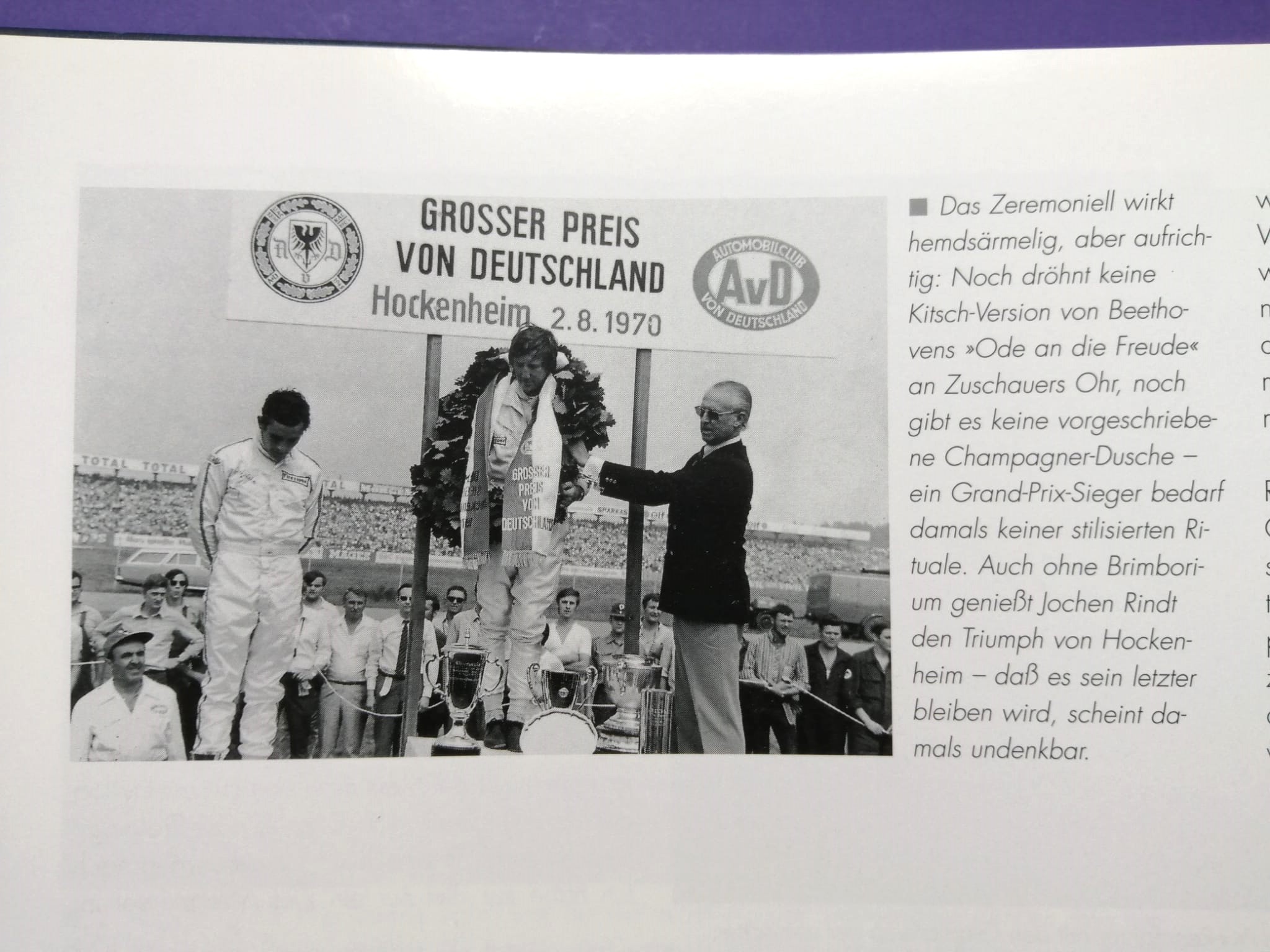 altes Buch, Grand Prix 70 Jahre Großer Preis von Deutschland, 1926 bis 1997, Avus, Solitude, Nürburgring, Hockenheimring, Formel 1, Rindt, Lauda, Berger, Clark, Cevert, Schumacher, Winkelhock, Zakspeed,..