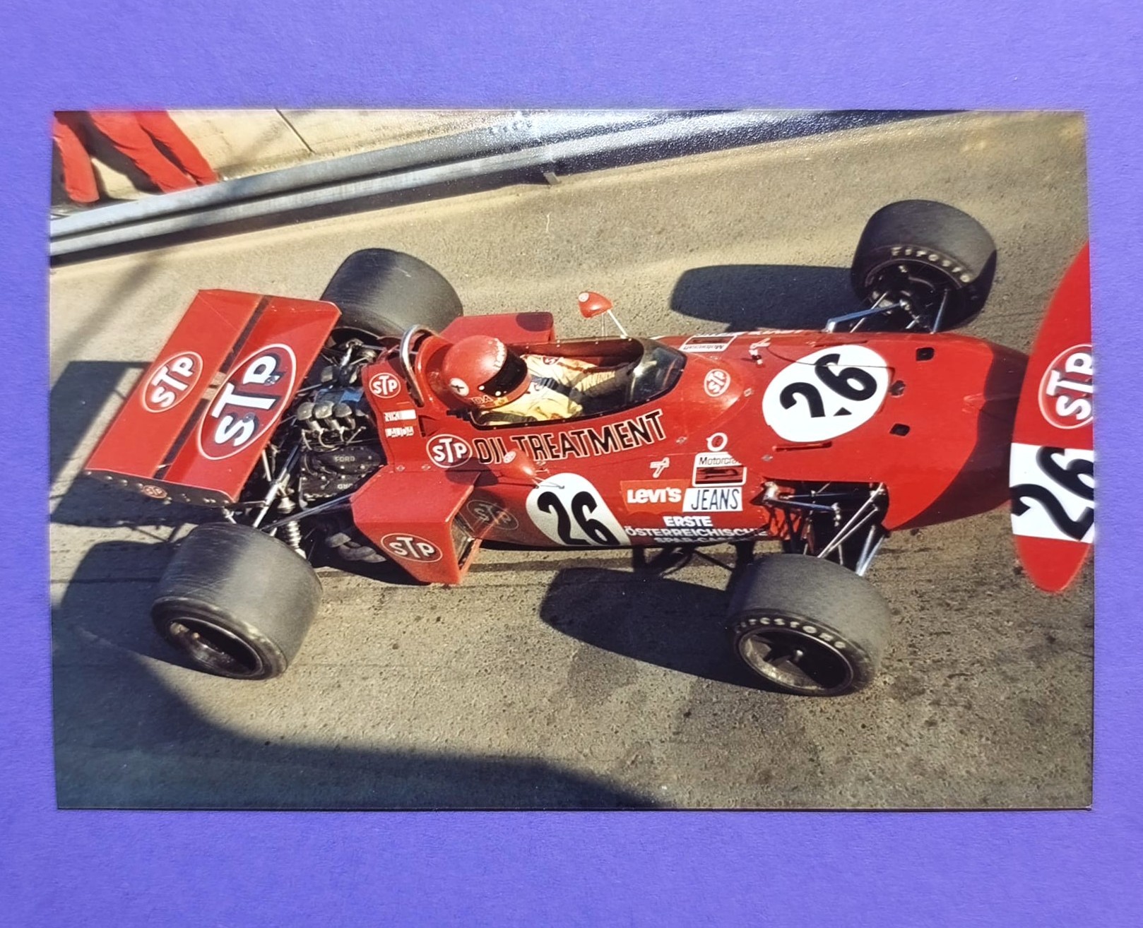 altes Pressefoto, Niki Lauda, STP March, Formel 1 Grand Prix Österreichring Zeltweg 1971, 9x13cm