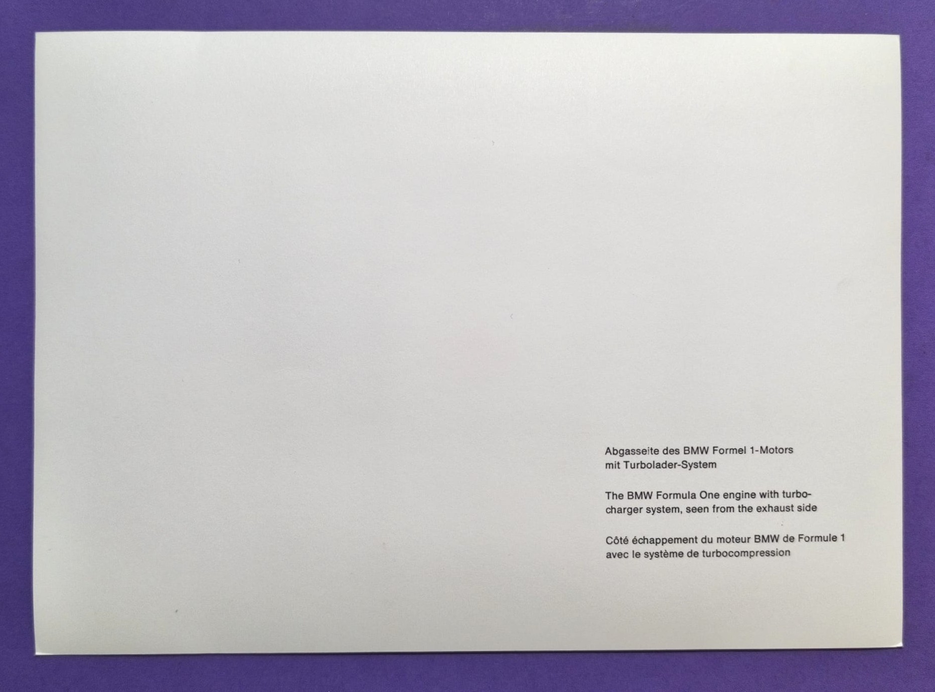altes Presse Werksfoto, BMW Formel 1 Motor 80er Jahre, 17x24cm