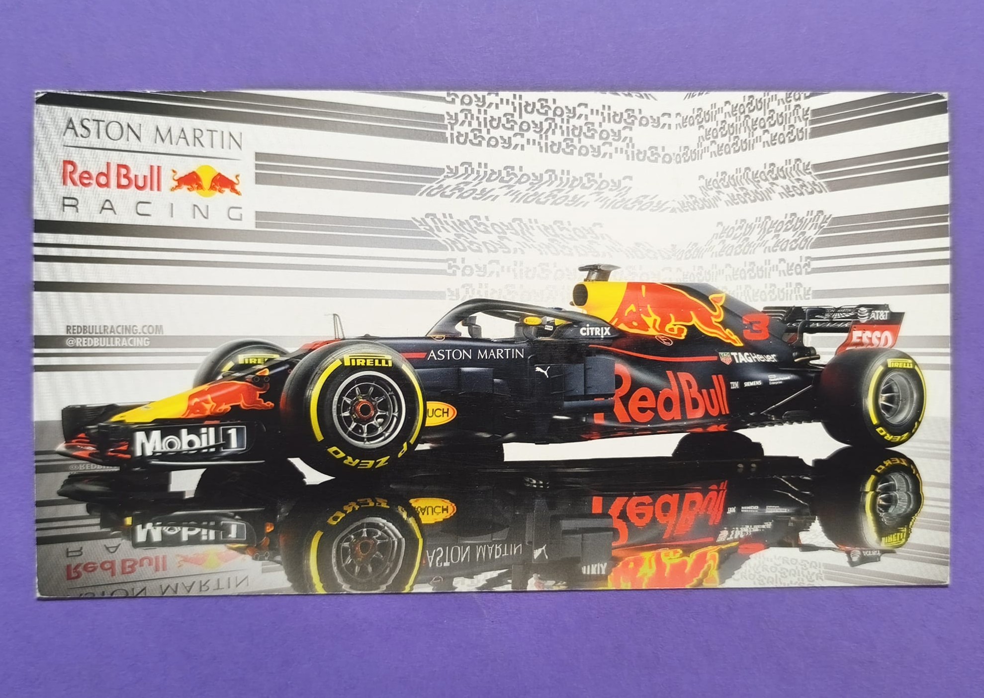 alte Autogrammkarte, Daniel Ricciardo, Red Bull, Formel 1 Grand Prix 2018, Beidseitig bedruckt, 12x21cm 