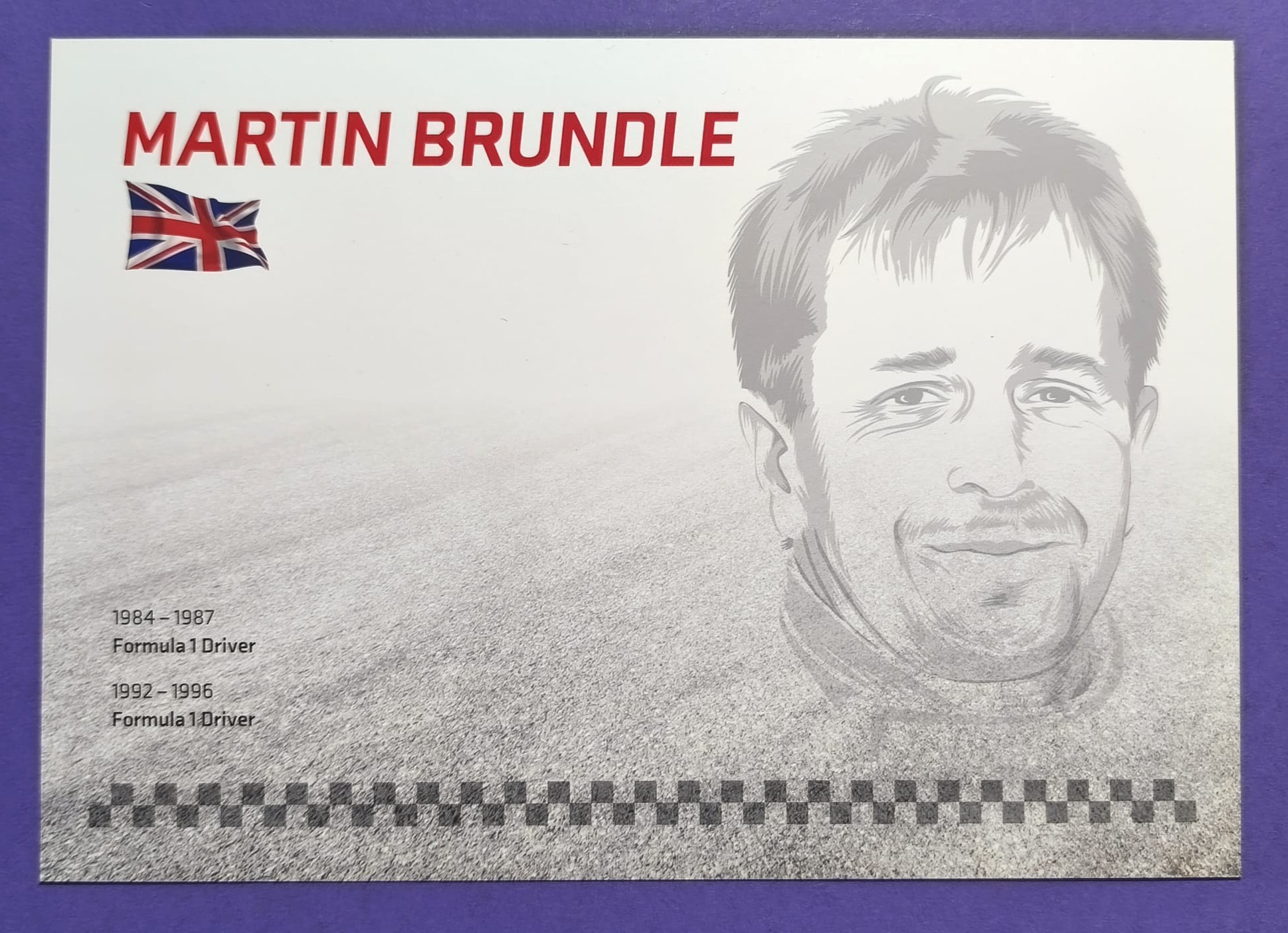 Autogrammkarte, Martin Brundle, Benetton Ford B192, Legenden Parade Formel 1 Grand Prix Österreich 2022, 15x21cm