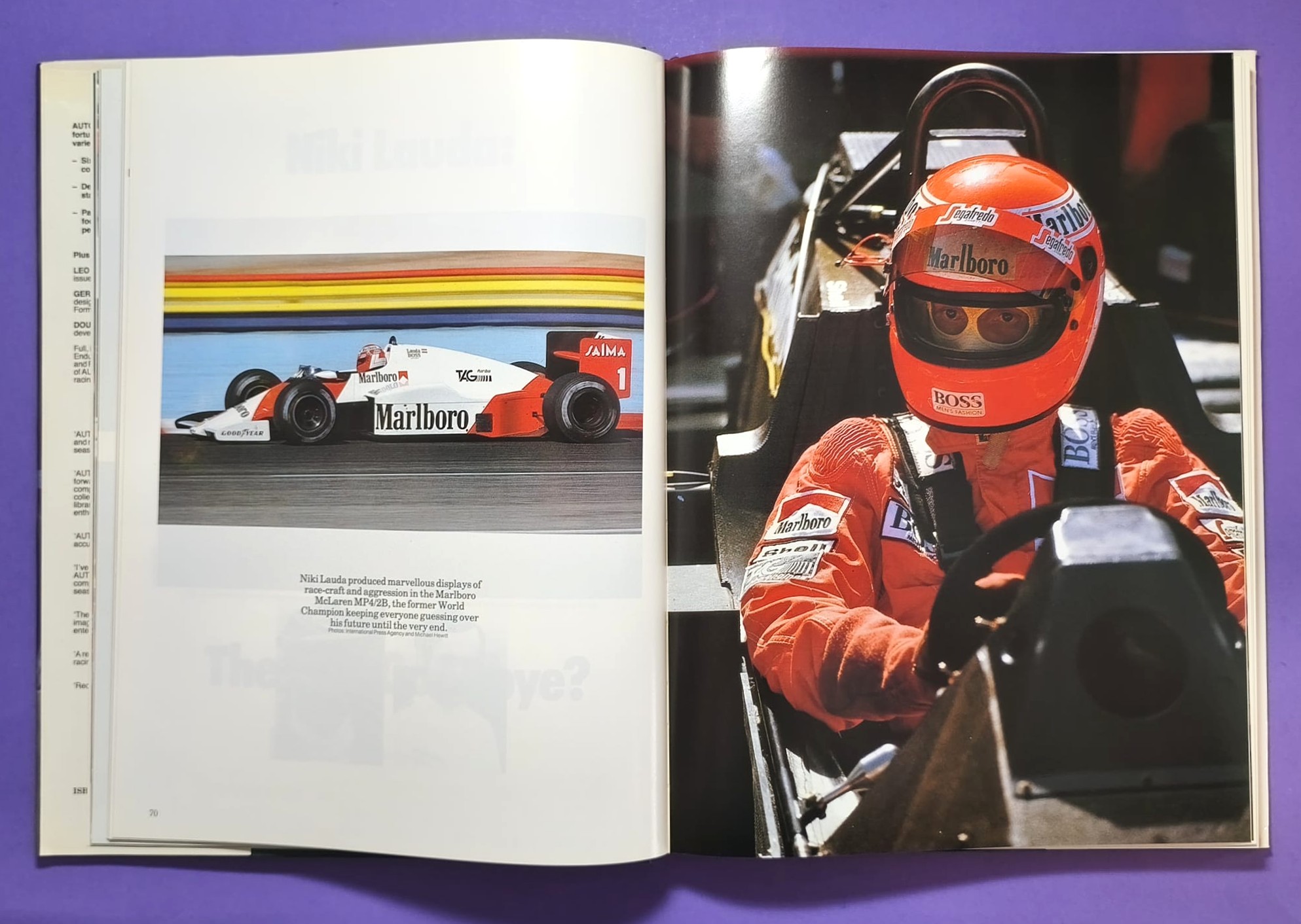 altes Buch, Autocourse 1985-86, Motorsport, Formel 1, Angelis, Bellof, Senna, Lauda, Mansell, Prost, Zakspeed,.. Martini Lancia, Sportwagen WM, Tourenwagen WM,.. ENGLISCH!
