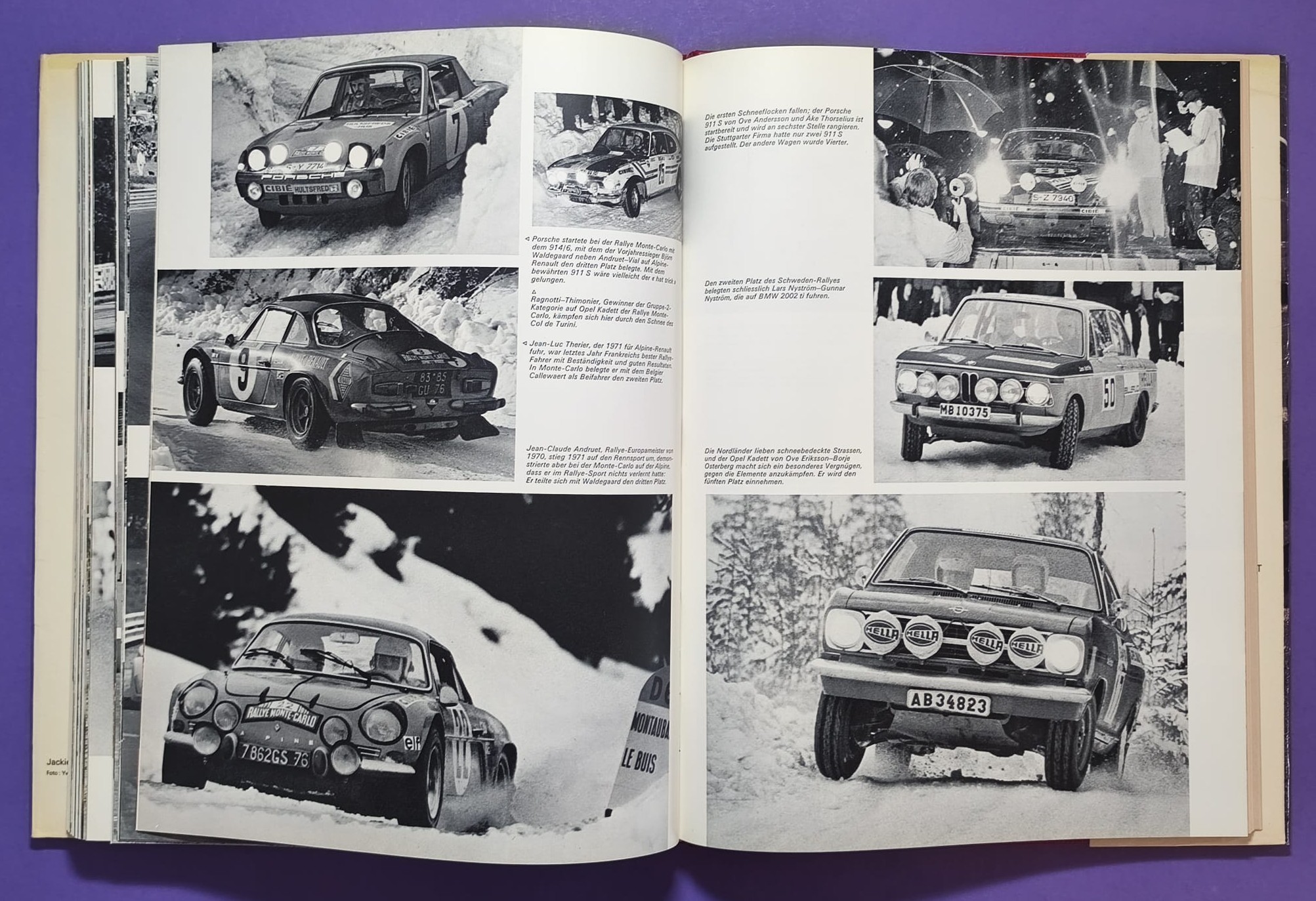 altes Buch, Auto Jahr 1971-1972, Nr. 19, Alfa Sud & Tipo 33, Alpine 110 & 310, BMW, Citroen, Lamborghini Miura, Lotus, Ferrari, Matra, Monteverdi, Porsche 917,.. Formel 1, 2, LeMans, Rallye, Indy Car, CanAm,.. Cevert, Stewart, Siffert, Peterson,..