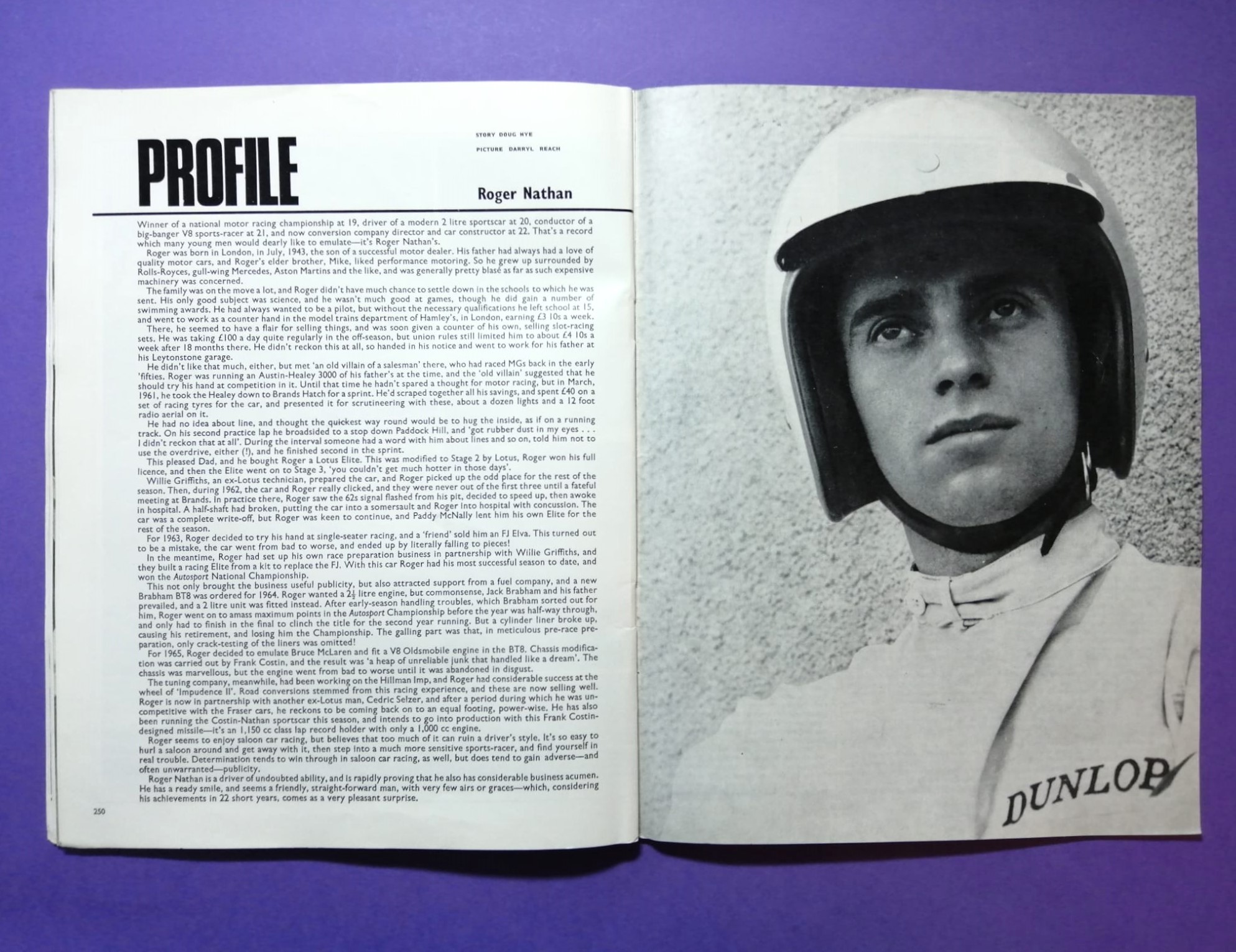 RARITÄT! alte Zeitschrift Magazin Heft, Sportscar, 08/1966, Formel 1 Monaco, Jochen Rindt, Roger Nathan, Mittelposter Jack Brabham,.. Englisch!