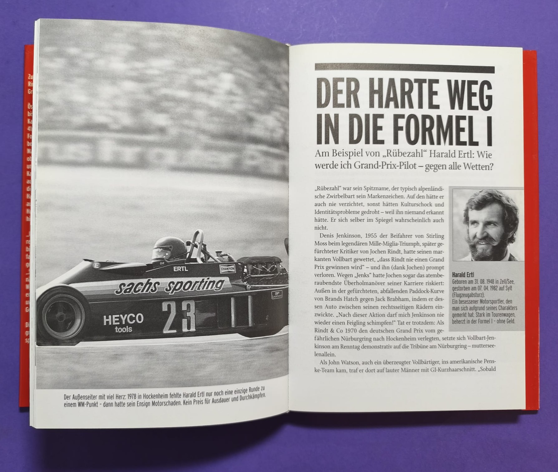 altes Buch, Unsere Champions 1900 bis 2003, Rindt, Lauda, Gartner, Berger, Ratzenberger, Hollaus,... Formel 1, LeMans, Motorsport