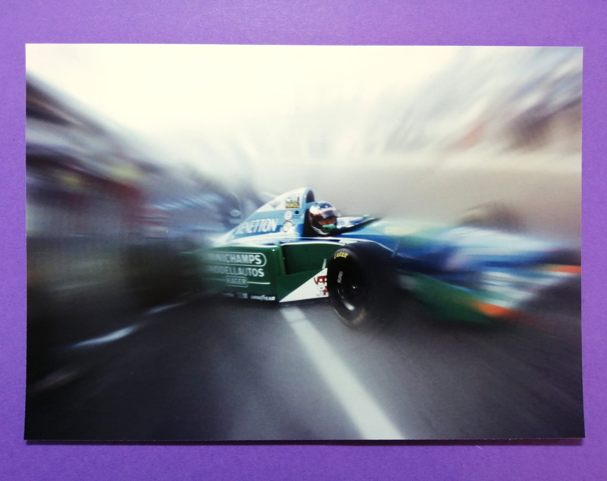 altes Pressefoto, Michael Schumacher, Benetton Ford, Formel 1 Grand Prix Deutschland Hockenheimring 1994, 16x22cm 