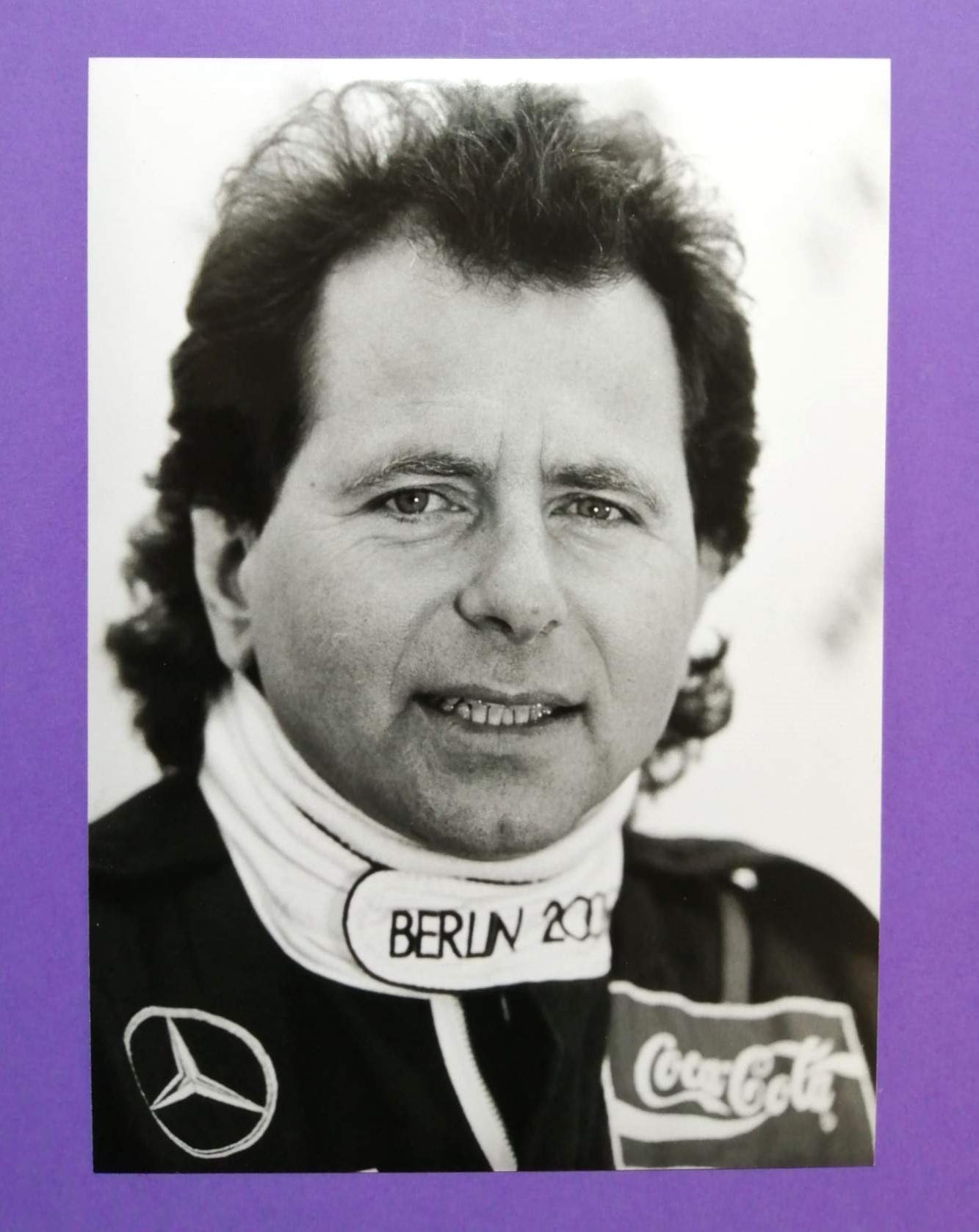 altes Bilstein Pressefoto, Klaus Ludwig, AMG Mercedes Benz 190E 2,5-16V Evolution DTM 1992, Berlin 2000, 13x18cm