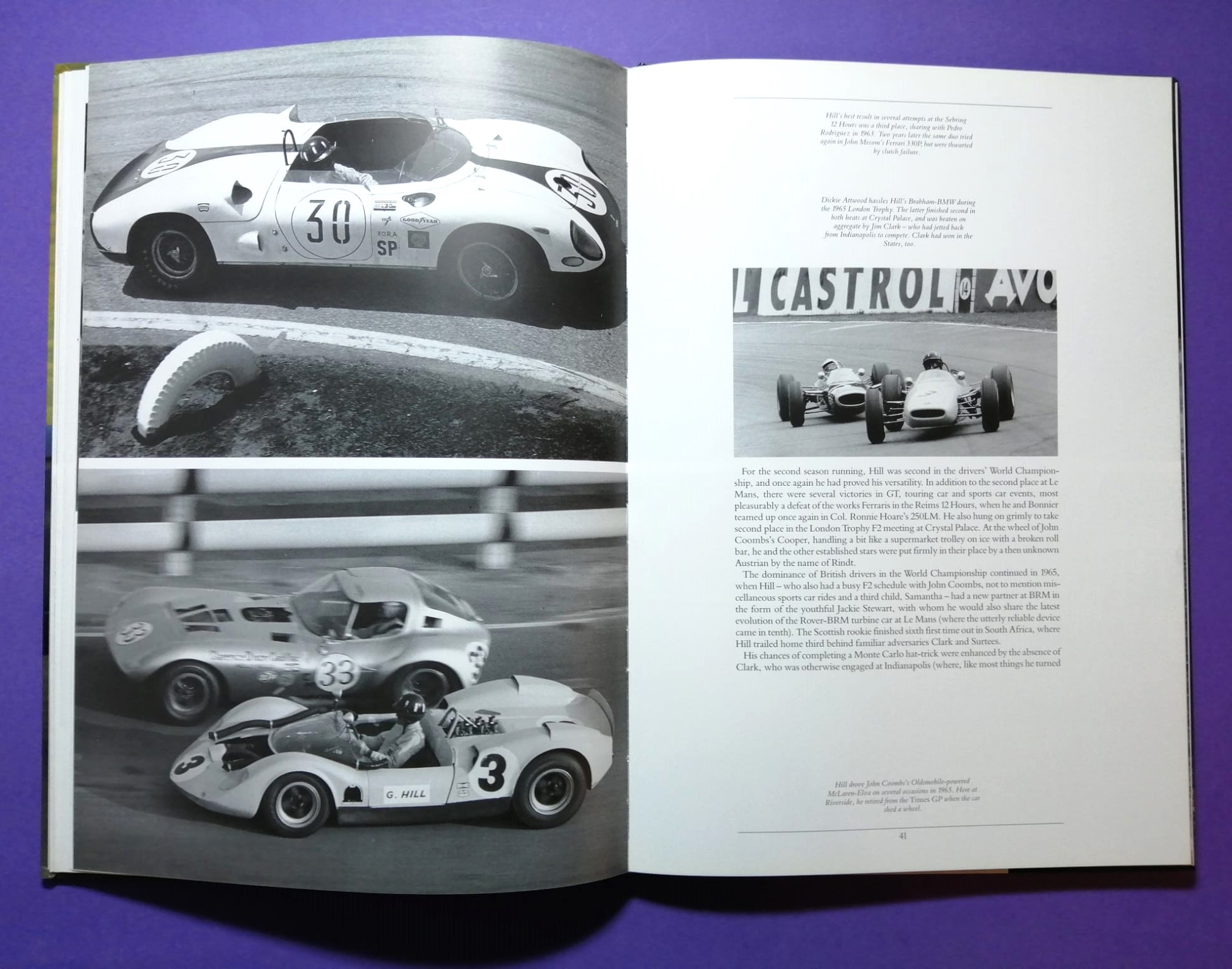 altes Buch, Graham Hill, Formel 1 Grand Prix Weltmeister, BRM, Lotus,.. Englisch!