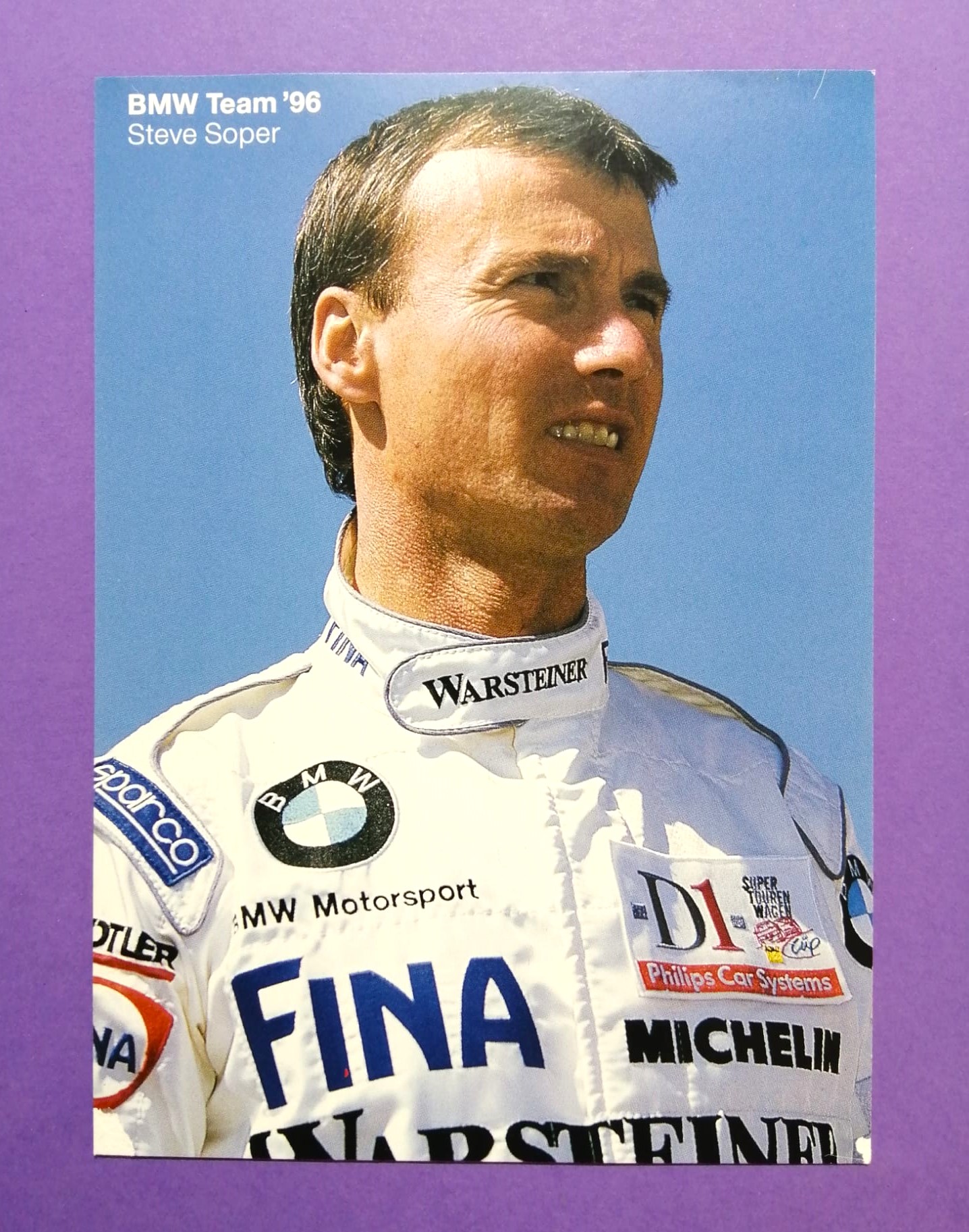 alte Autogrammkarte, Steve Soper, BMW 320i E36 STW Tourenwagen 1996 ...