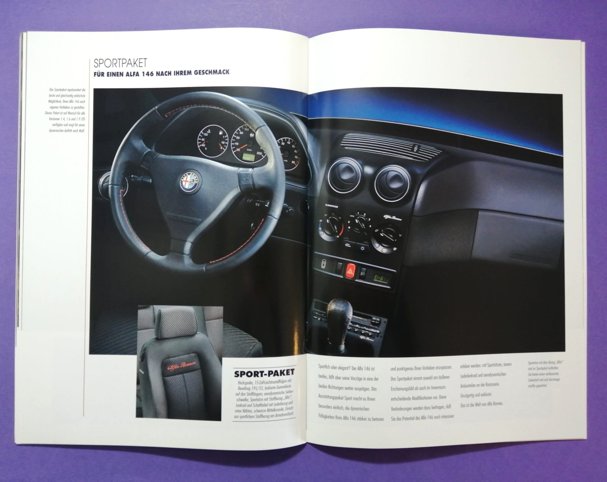 altes Original Autoprospekt, Alfa-Romeo 146,... aus dem Jahr 1999