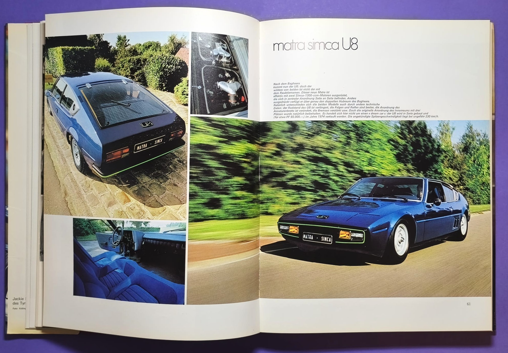 altes Buch, Auto Jahr 1973-1974, Nr. 21, Ford Capri, Fiat 124 Spider & X19, Renault Alpine 110, Matra, Porsche, .. Formel 1, 2, LeMans, Rallye, USA.. Cevert, Stewart, Peterson, Lauda.. Lotus,..