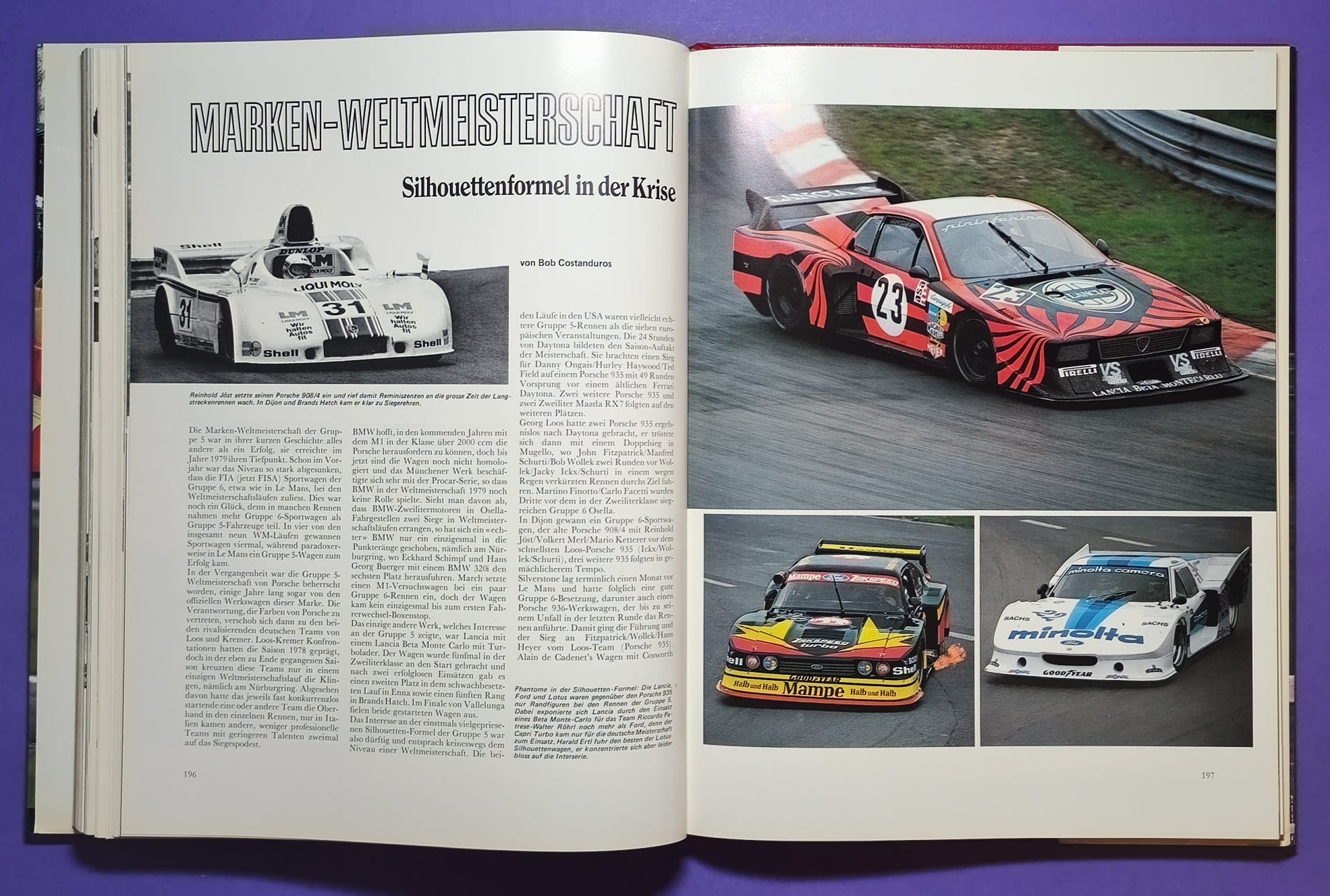 altes Buch, Auto Jahr 1979-1980, Nr. 27, BMW M1 Procar, Lancia Beta, Mazda, Mercedes, Rallye, Fiat Abarth 131, Renault R5, Porsche,.. Formel 1, 2, 3, LeMans, USA,.. Scheckter, Villeneuve, Lauda,.. Ferrari, Ligier, Lotus, Renault, Wolf,..