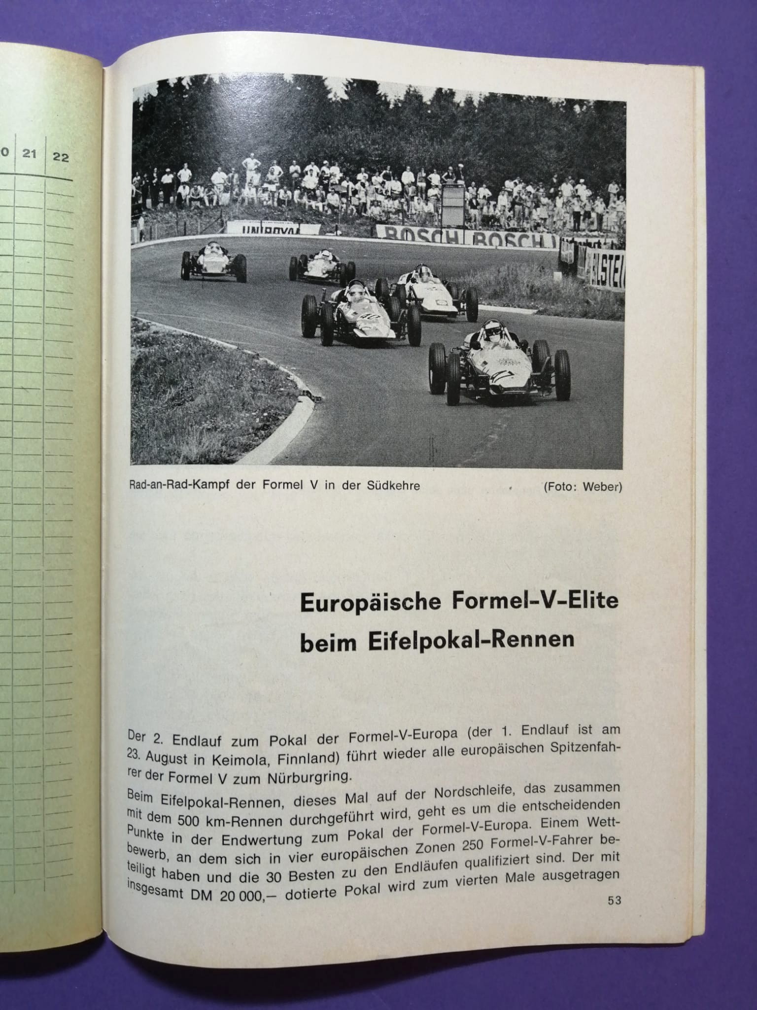 RARITÄT! altes Rennprogramm, 500km Eifelpokal Rennen Nürburgring 1970, DRM, Porsche,.. Formel V, Helmut Koinigg McNamara, Motorräder, BMW Alpina,..