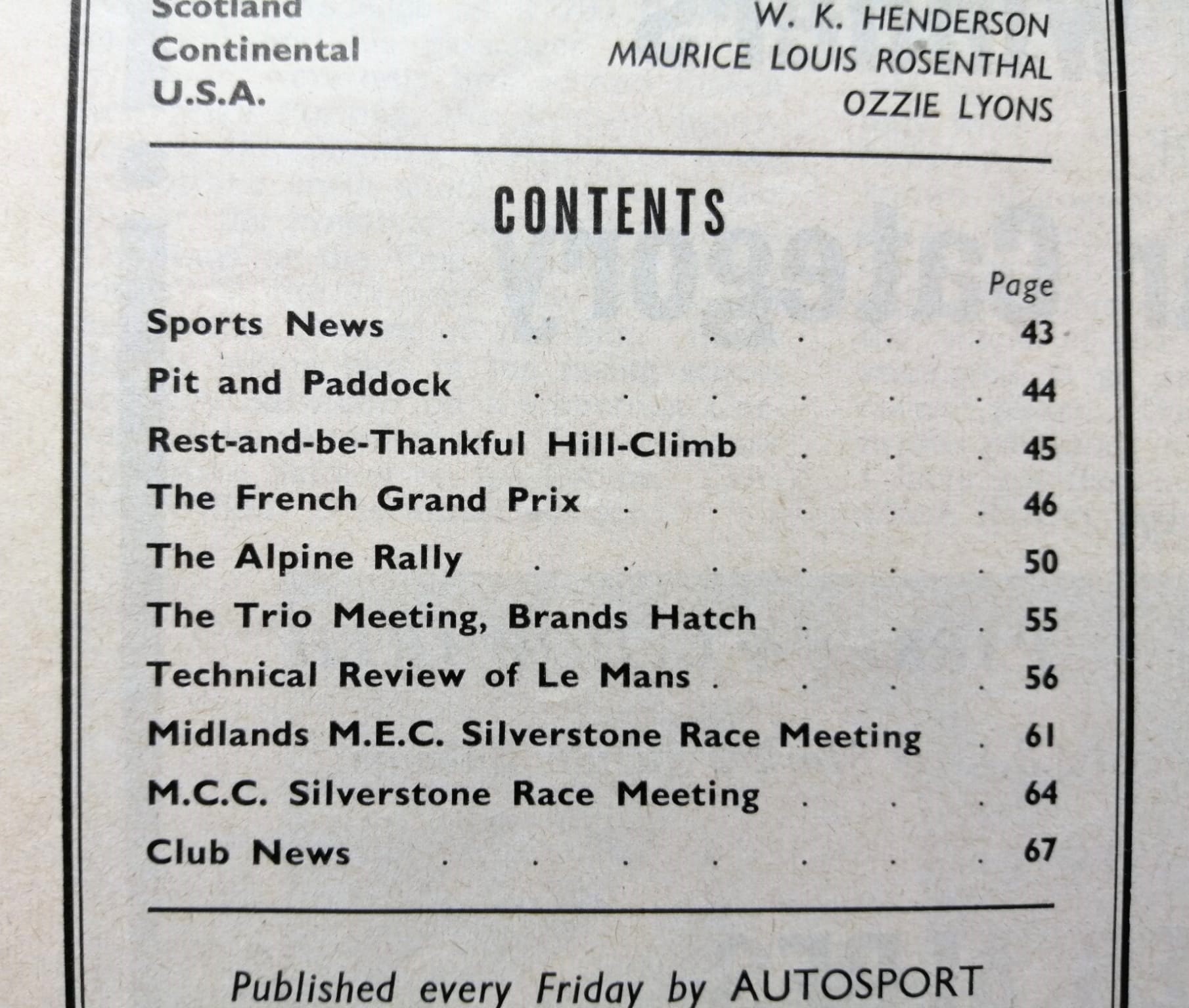 alte Zeitschrift Magazin Heft Autosport, 8. Juli 1960, Formel 1 Grand Prix Frankreich Reims,.. Englisch!