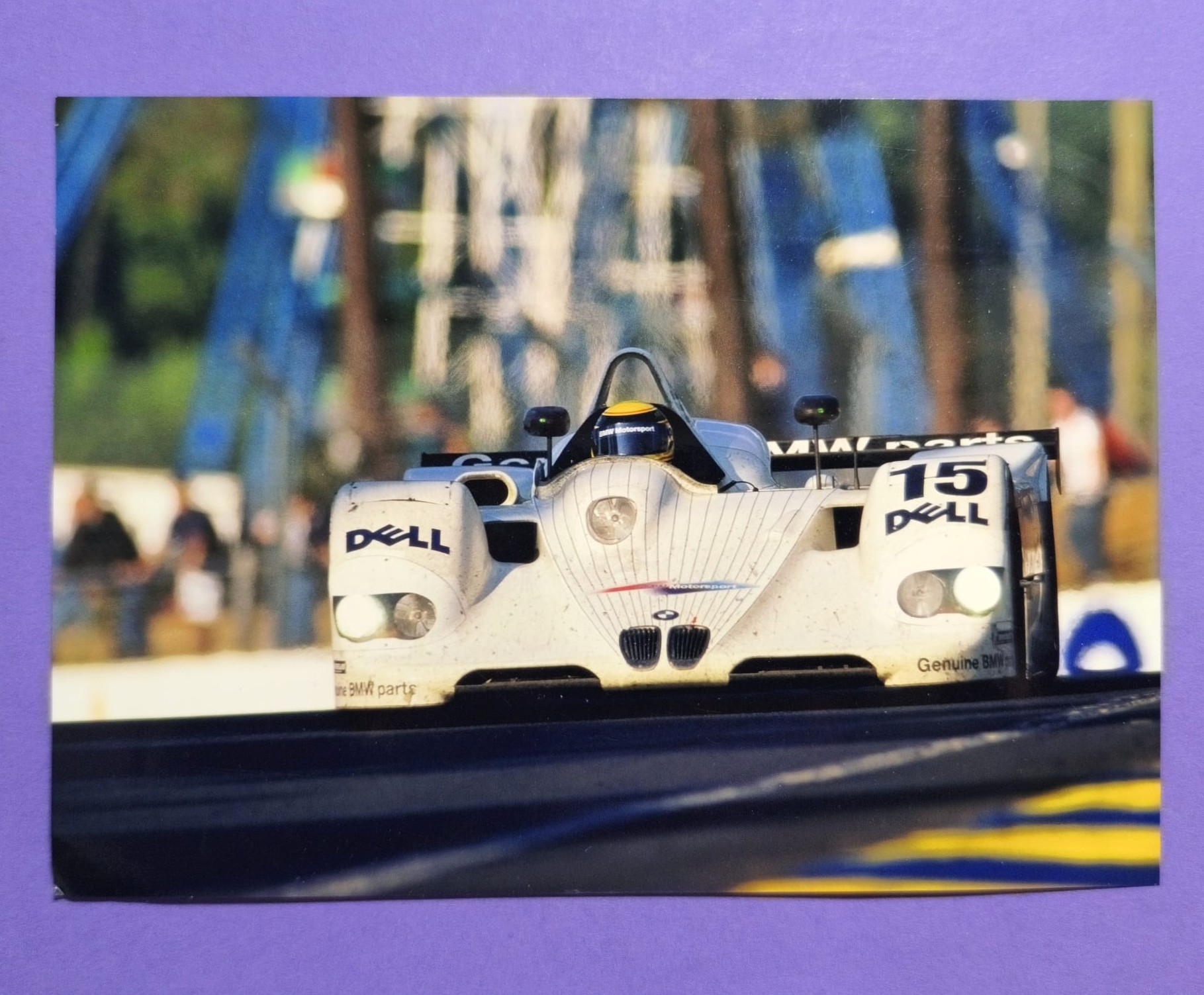 altes Presse Werksfoto, BMW V12 LMR, Sieger 24h LeMans 1999, Joachim Winkelhock, 13x18cm