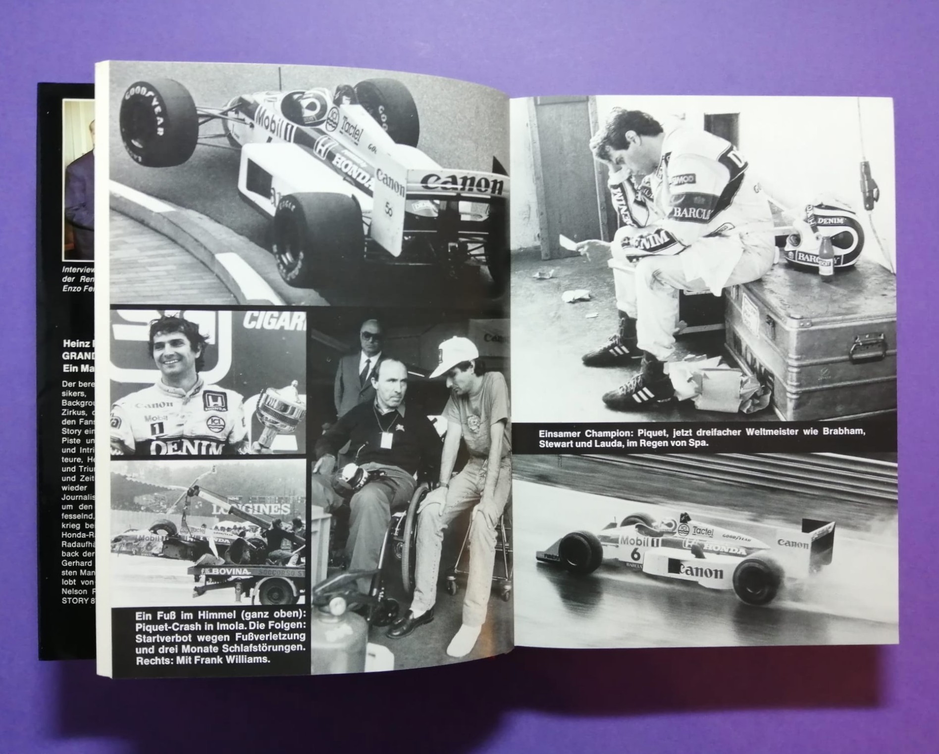 altes Buch Grand Prix Story 1987, Formel 1 Jahrbuch, Heinz Prüller, Weltmeister Nelson Piquet Williams, Berger Ferrari, Senna Lotus, Mansell, Zakspeed,..