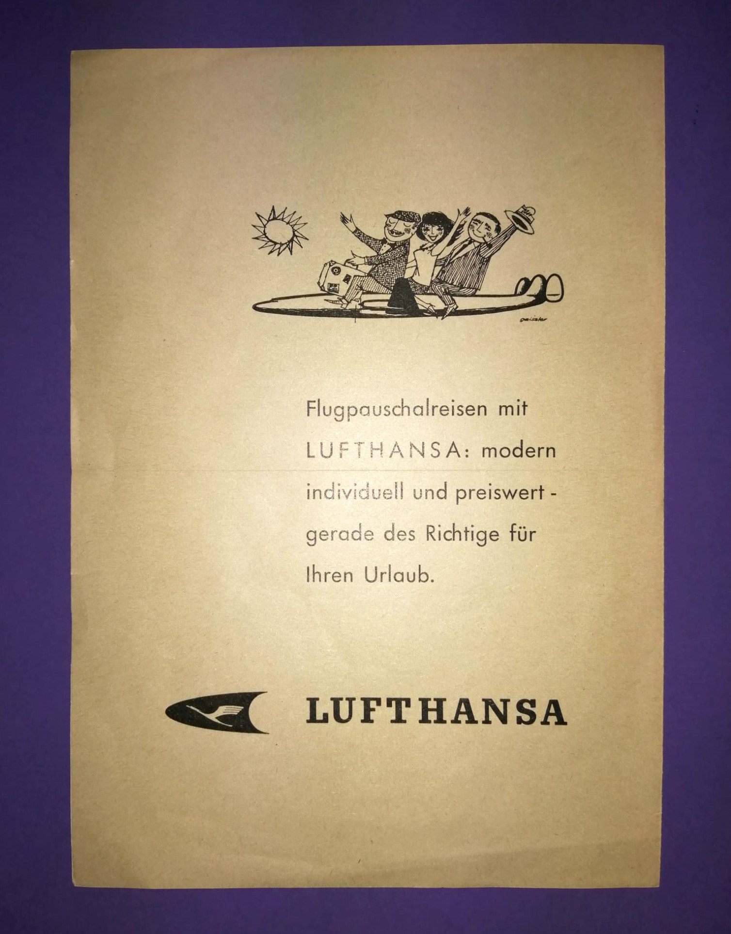 sehr alte Ausschreibung, Lufthansa Rallye Deutschland 1961, 1 Blatt 