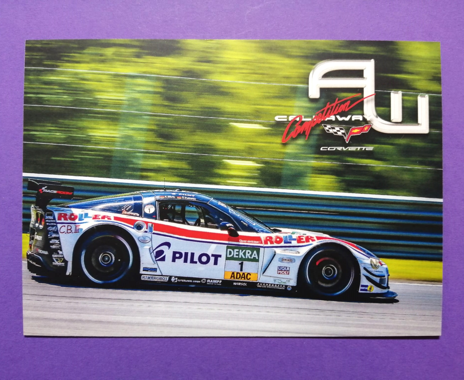 alte Autogrammkarte, Andreas Wirth, Chevrolet Corvette, Callawa ...