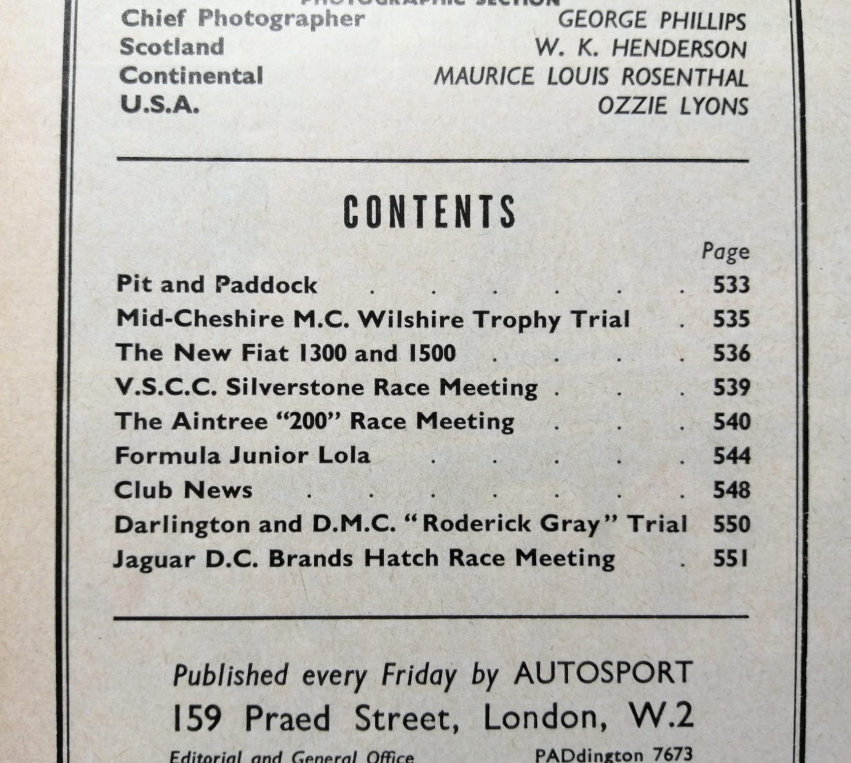 alte Zeitschrift Magazin Heft Autosport, 28. April 1961, Lola Formel Junior, Motorsport,.. Englisch!