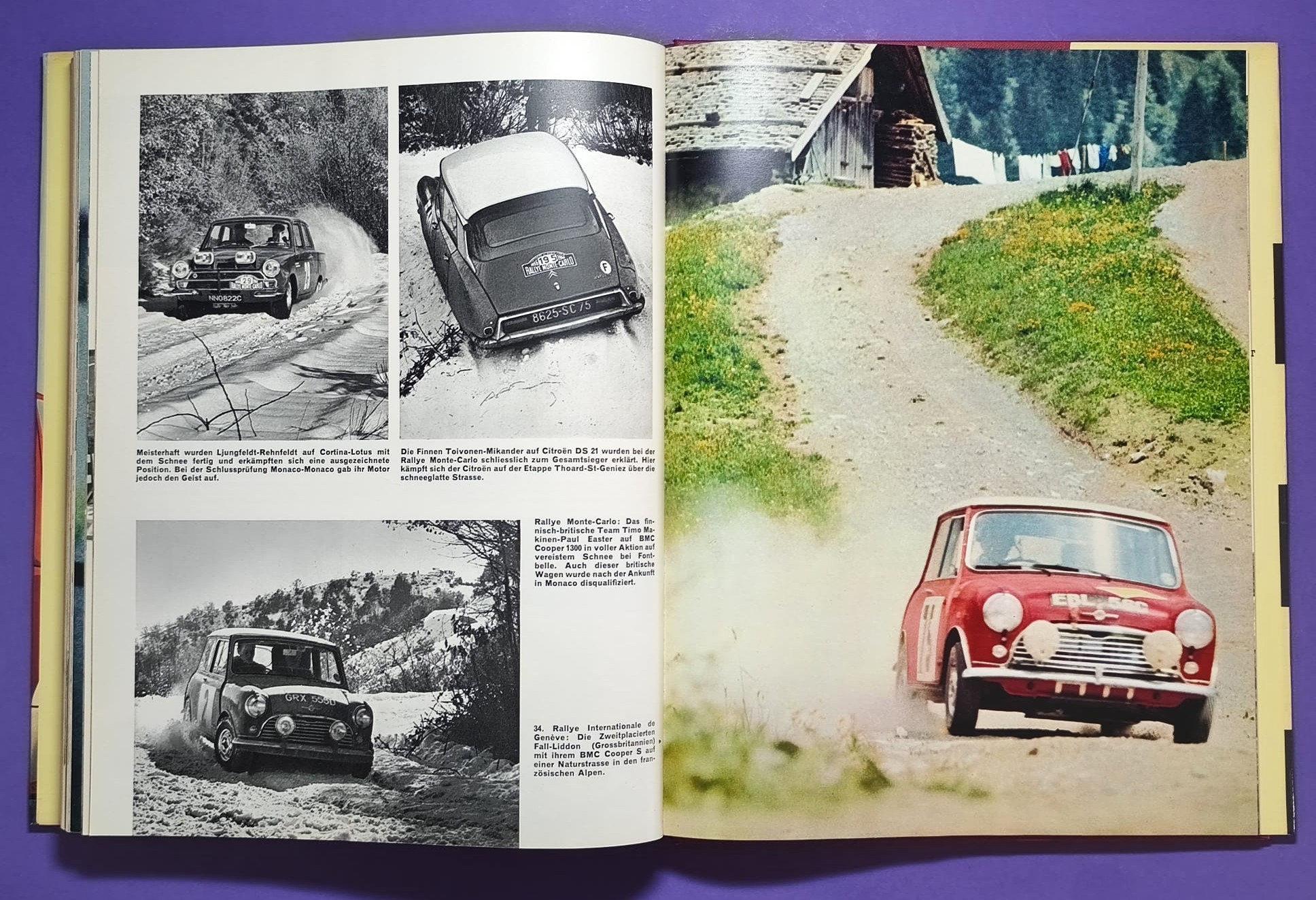 altes Buch, Auto Jahr 1966-1967, Nr. 14, Ferrari, Ford GT40, Porsche, Lamborghini Miura,.. Formel 1, LeMans, Rallye, Mille Miglia,.. Jochen Rindt, Brabham, Clark, Hill,.. 