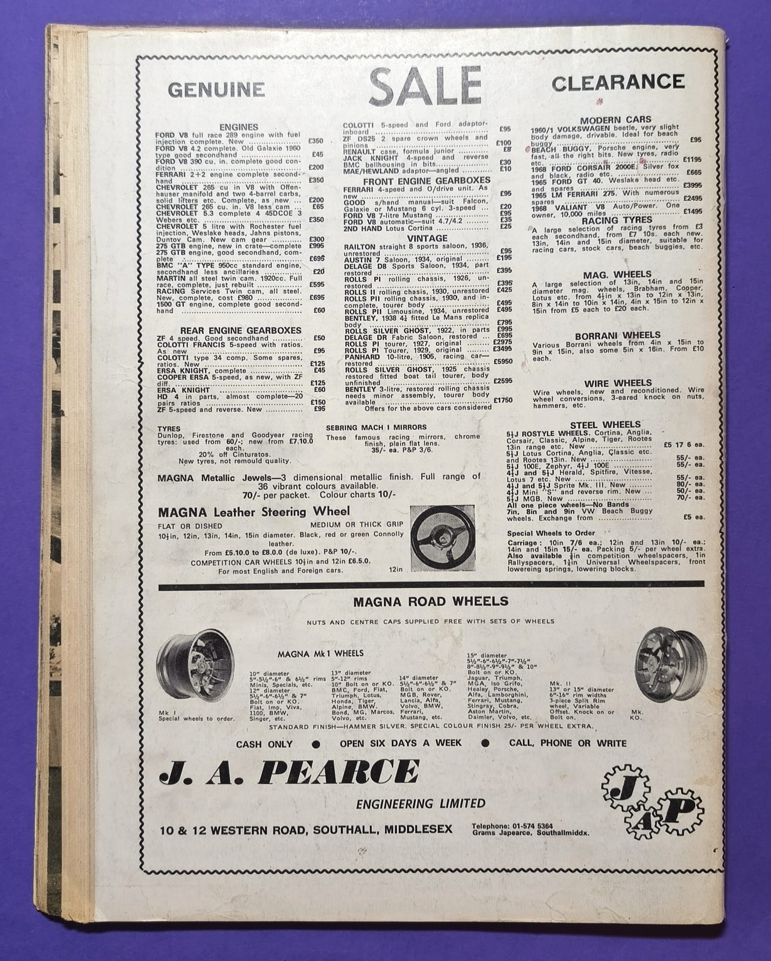 alte Zeitschrift Magazin Heft Autosport, 9. Oktober 1969, Jochen Rindt, Lotus72, Erster Formel 1 Grand Prix Sieg, USA Watkins Glen,.. Englisch!
