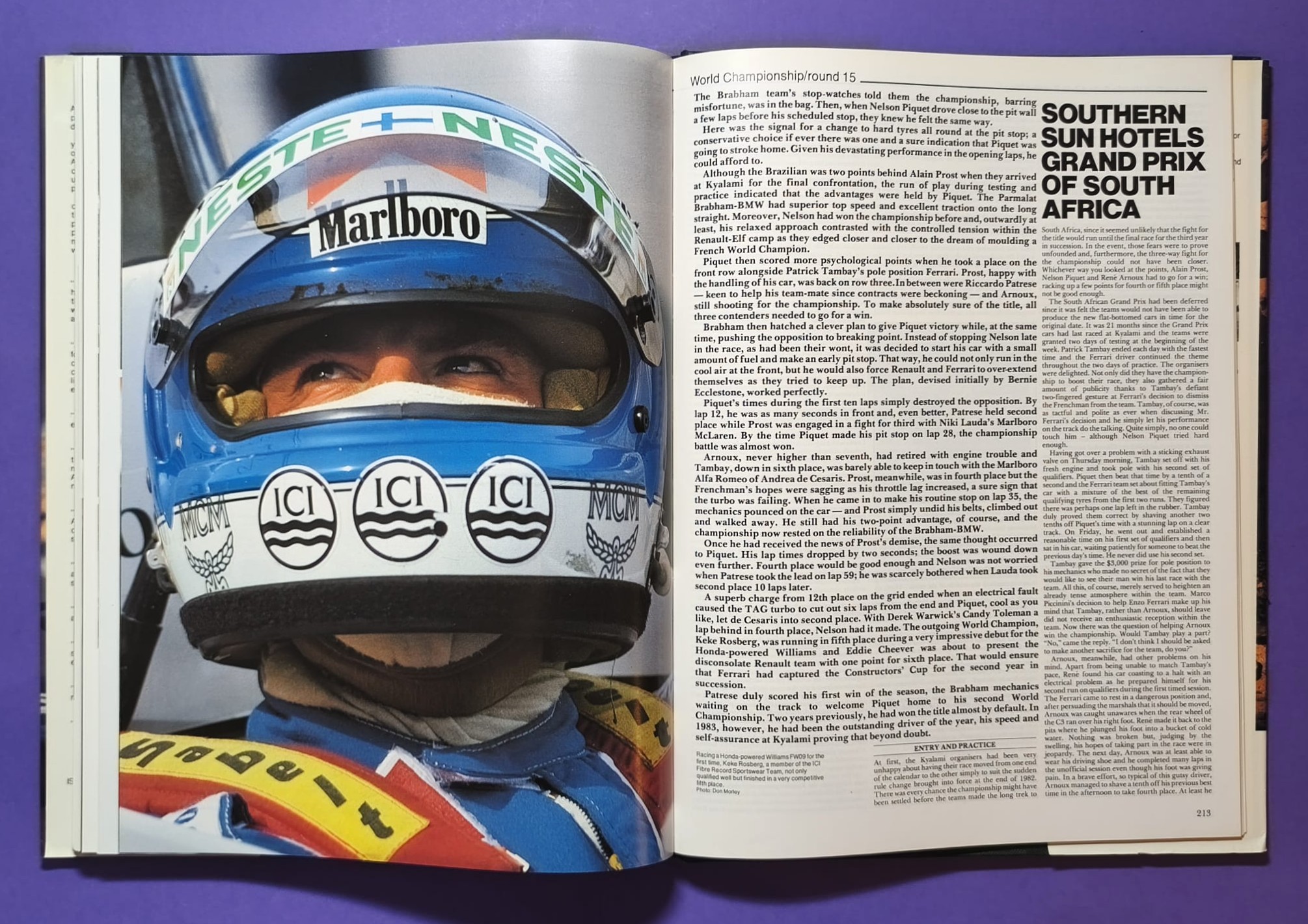 altes Buch, Autocourse 1983-84, Motorsport, Formel 1, 2, Sportwagen WM, Piquet, Lauda, Prost, Rosberg, Angelis,.. Martini Lancia,.. Österreichring,.. ENGLISCH! 