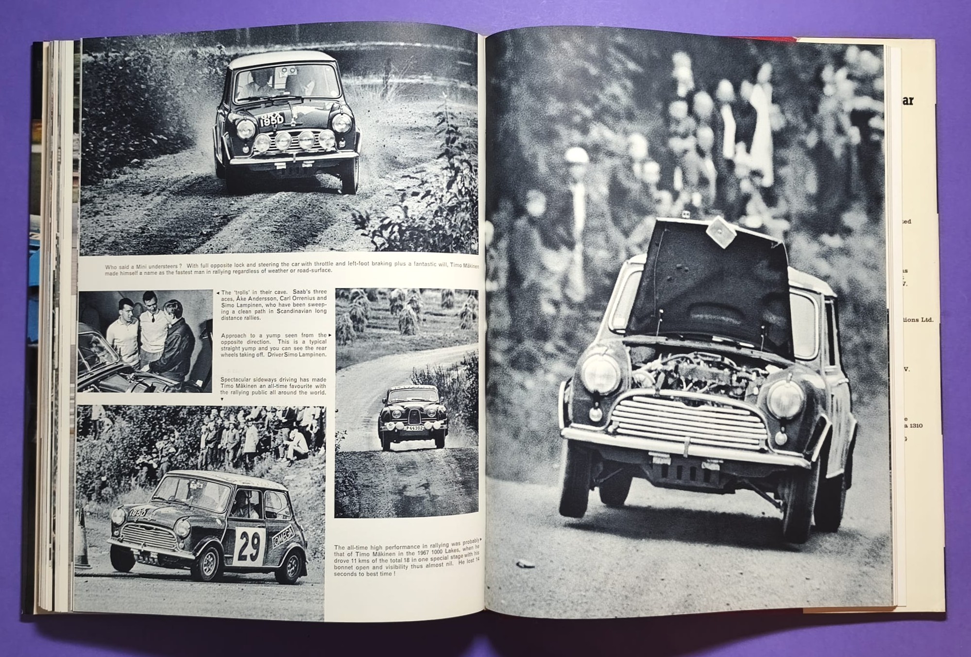 altes Buch, Automobile Year 1969-1970, Ford Capri, Opel Manta,.. Formel 1, LeMans, Rallye, Indy Car,.. Jochen Rindt, Hill, Ickx, Siffert, Stewart,.. Lotus, Ferrari, Porsche 917, Matra,.. ENGLISCH!
