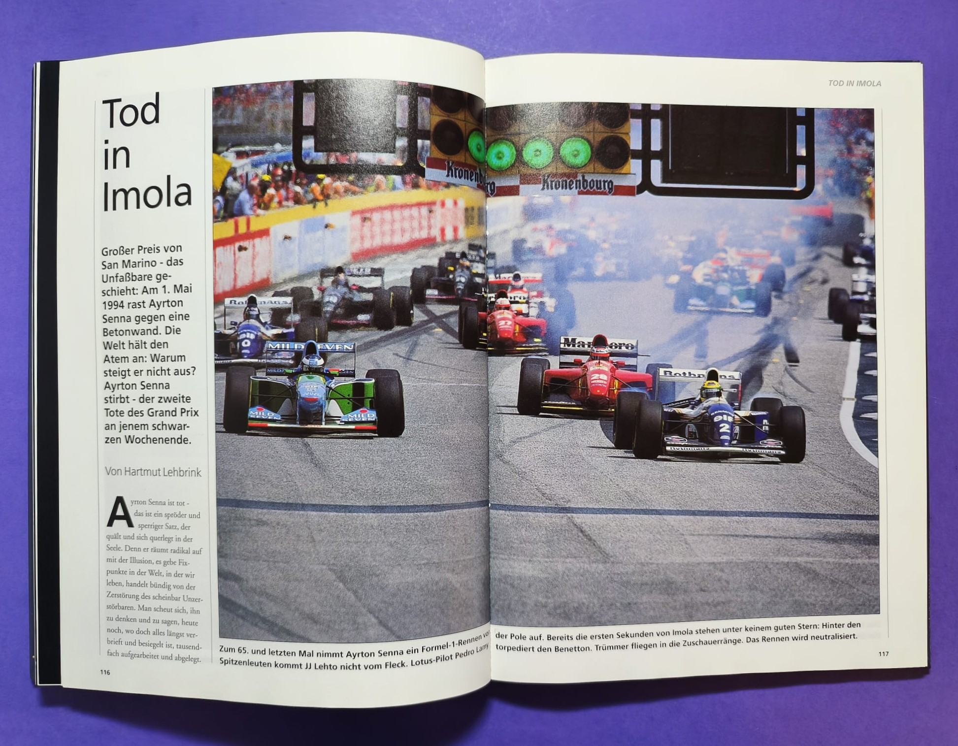 altes Buch, Ayrton Senna, Leben am Limit, Formel 1 Grand Prix Weltmeister 1988, 1990, 1991, McLaren Honda