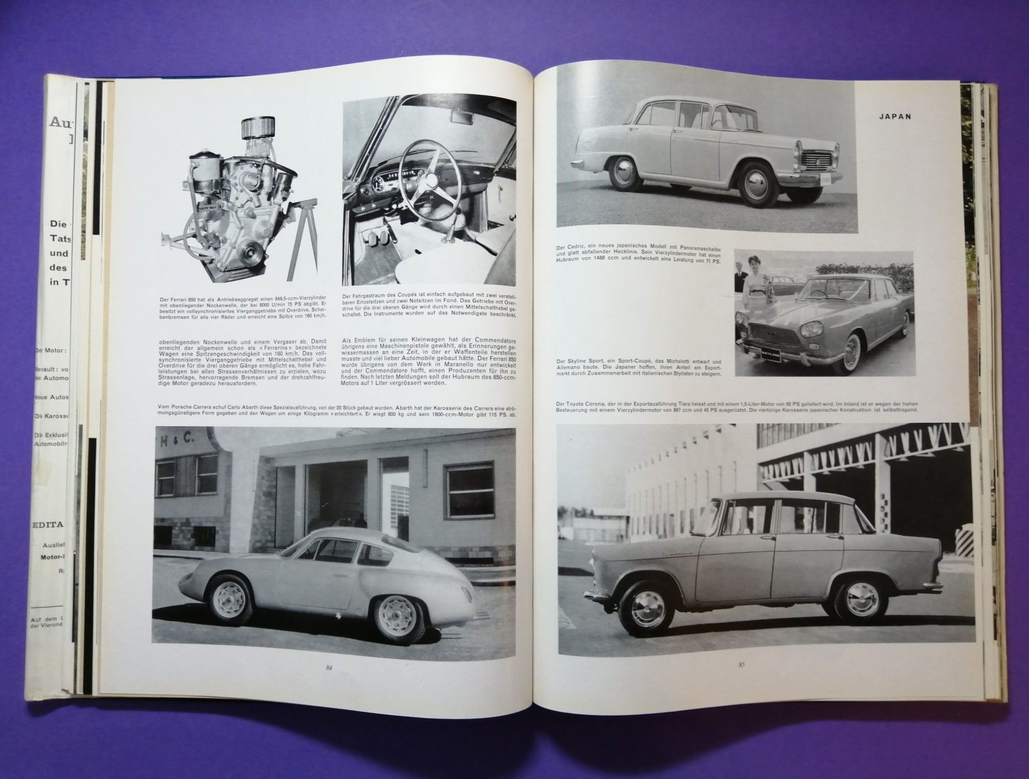 RARITÄT! sehr altes Buch, Auto Jahr 1960-1961 Nr.8, Alfa, Fiat 600, Ferrari Tipo 850,.. Formel 1, LeMans,.. Jack Brabham, John Surtess,..
