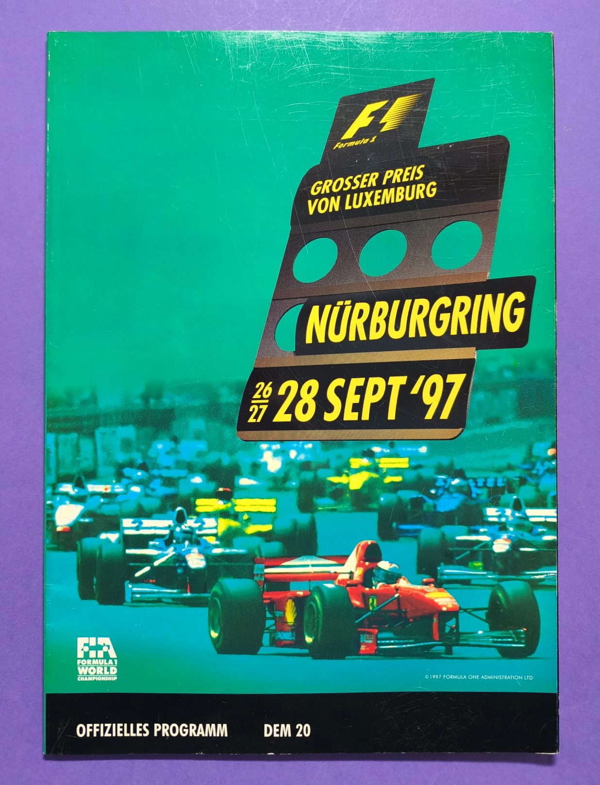 Offizielles Rennprogramm, Formel 1 Grand Prix Europa Nürburgring 1997, Prost GP, Michael Schumacher Ferrari,..