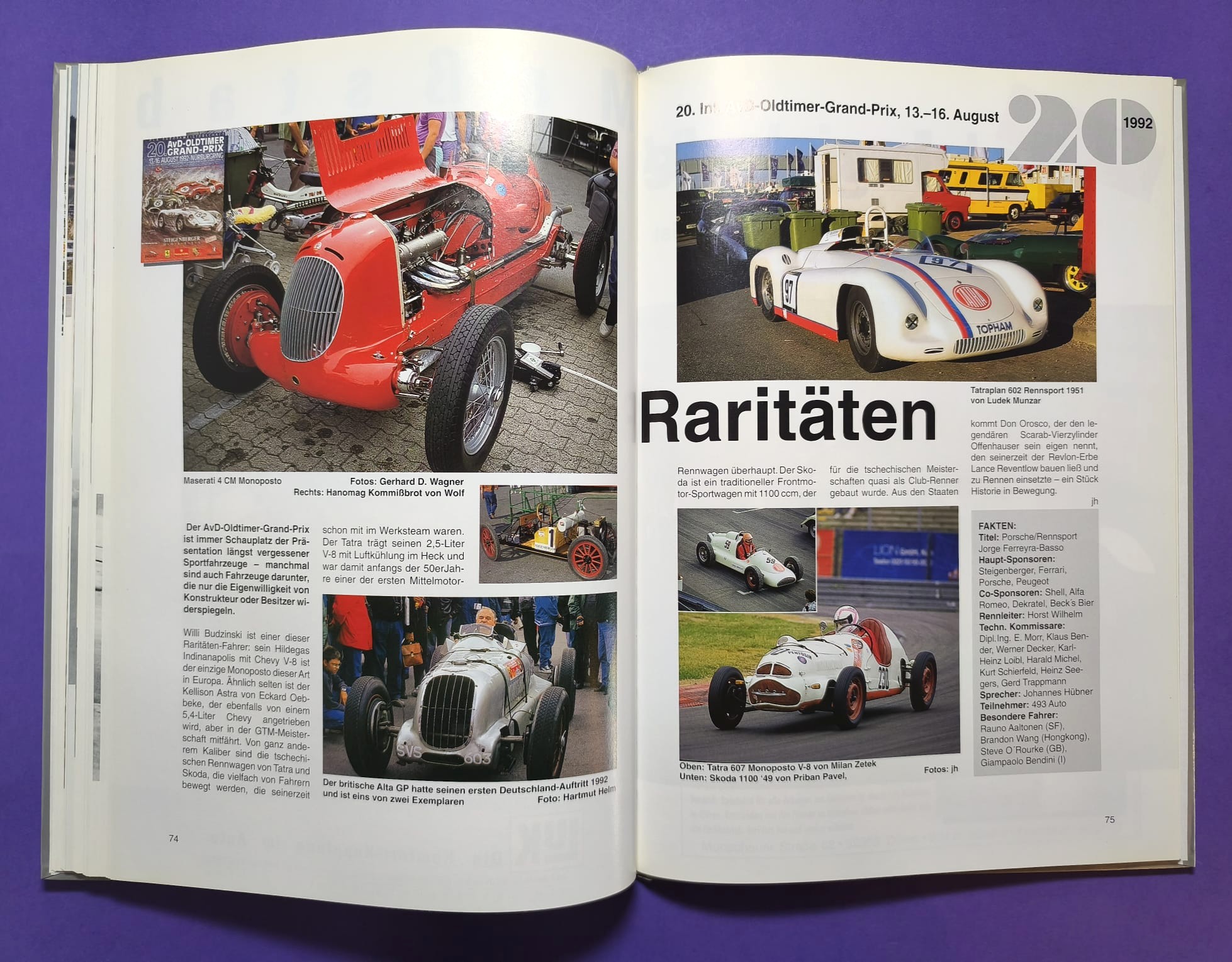 altes Buch, 25 Jahre AvD Oldtimer Grand Prix Nürburgring