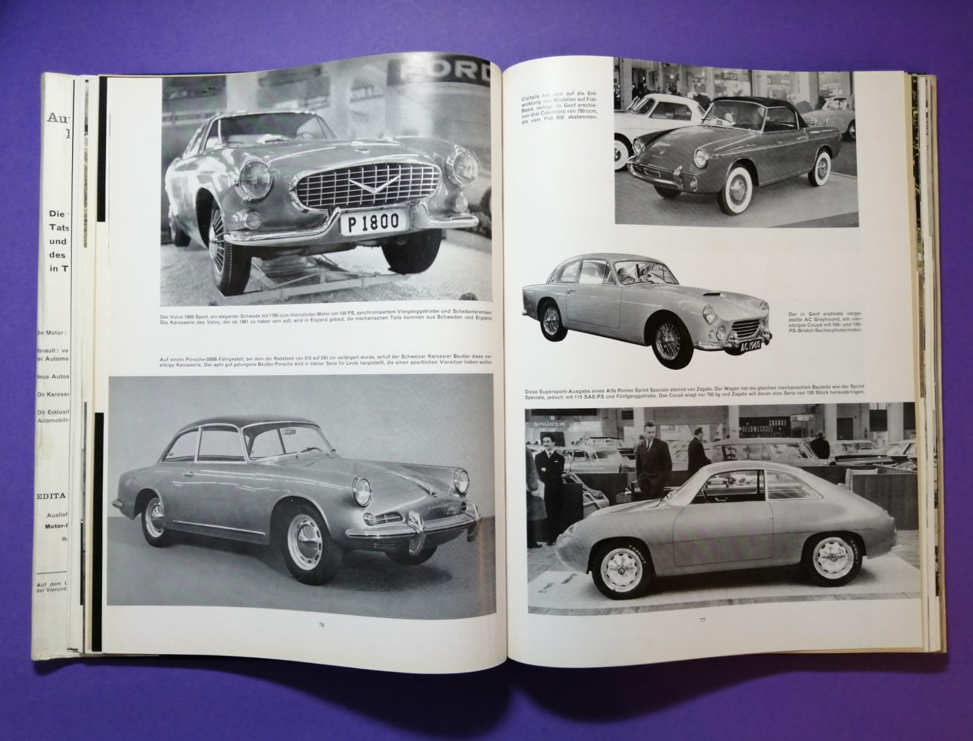 RARITÄT! sehr altes Buch, Auto Jahr 1960-1961 Nr.8, Alfa, Fiat 600, Ferrari Tipo 850,.. Formel 1, LeMans,.. Jack Brabham, John Surtess,..