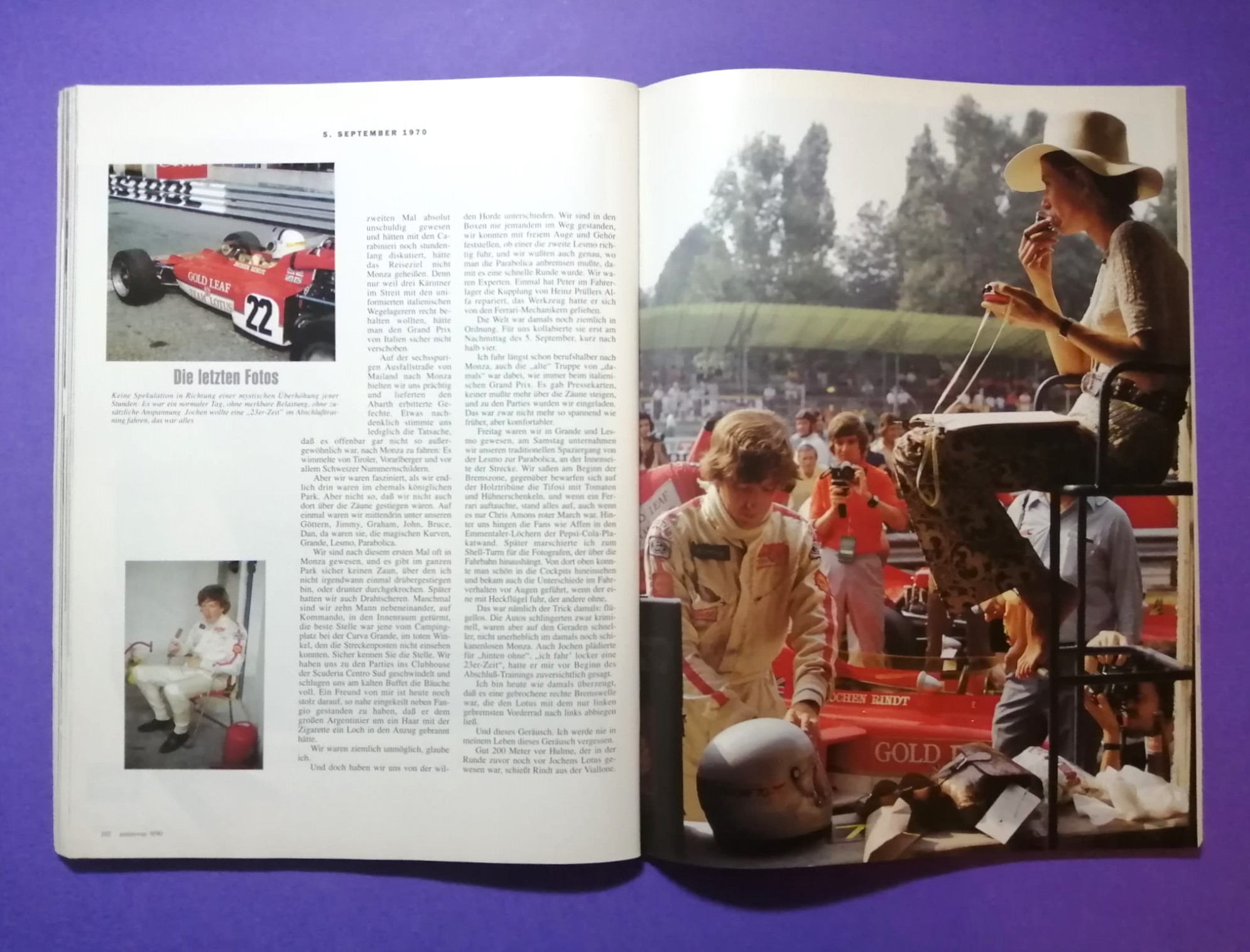 alte Zeitschrift Magazin Heft Auto Revue, 09/1990, Sonderbericht Die fünf Monate des Jochen Rindt (15 Seiten), Gold Leaf Lotus72, Formel 1 Grand Prix 1970