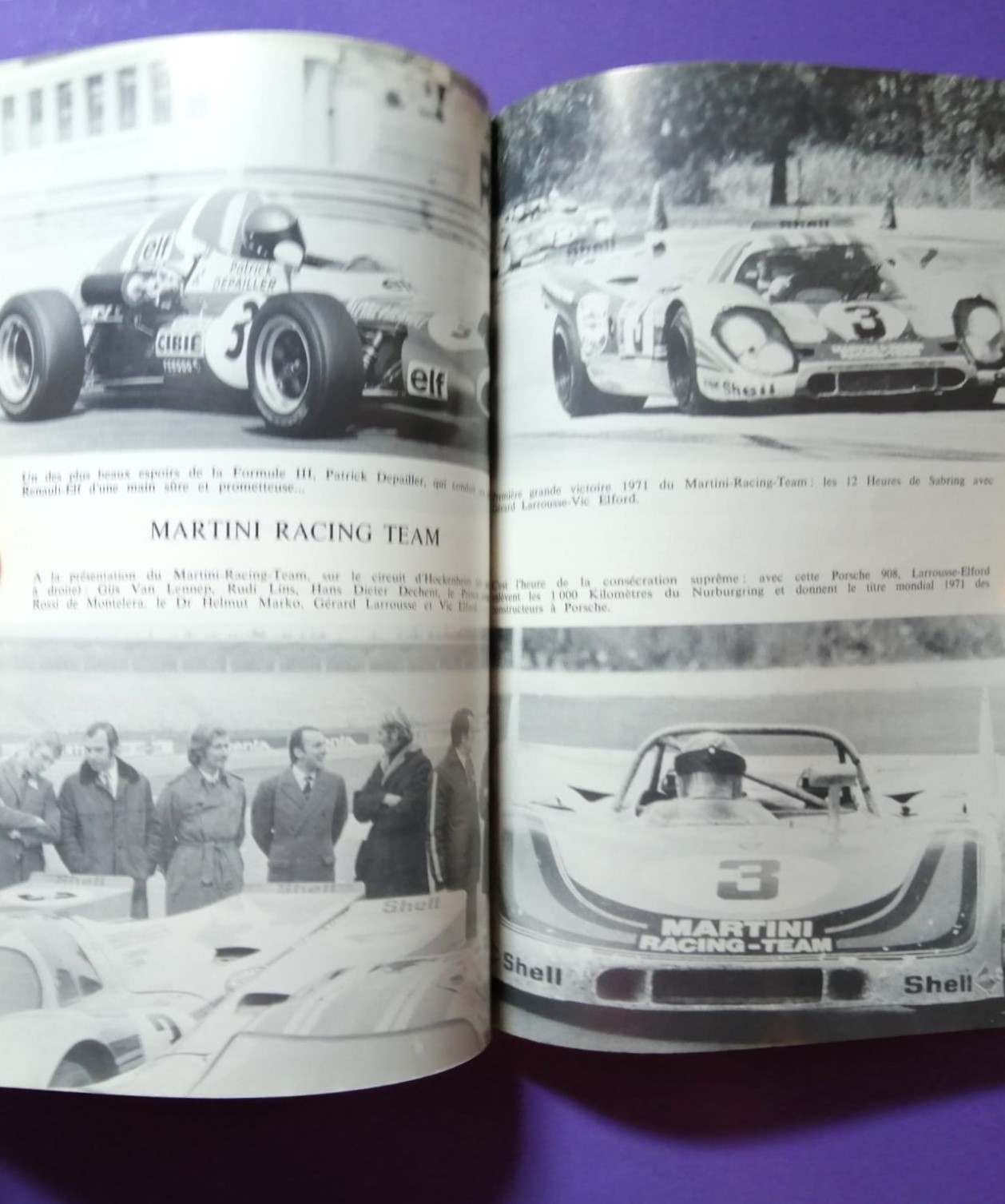 RARITÄT! altes Taschenbuch, Le Nerf de la Course, Francois Cevert, Jackie Stewart, Tyrrell, Martini Porsche 917,.. Formel 1 Grand Prix, Französisch!