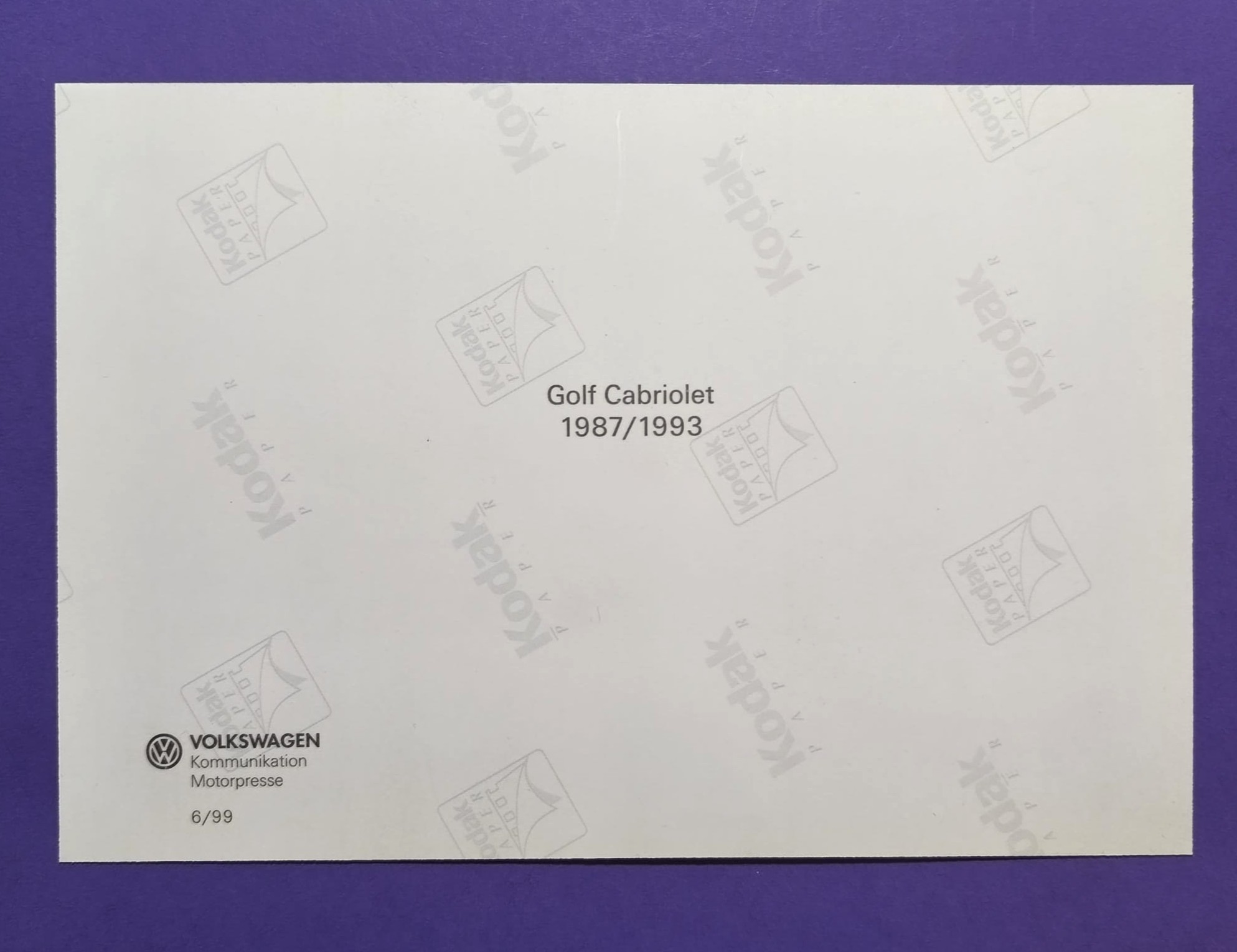 3 Stück alte Presse Werksfotos, VW Golf 1 Cabrio, 1979 bis 1993