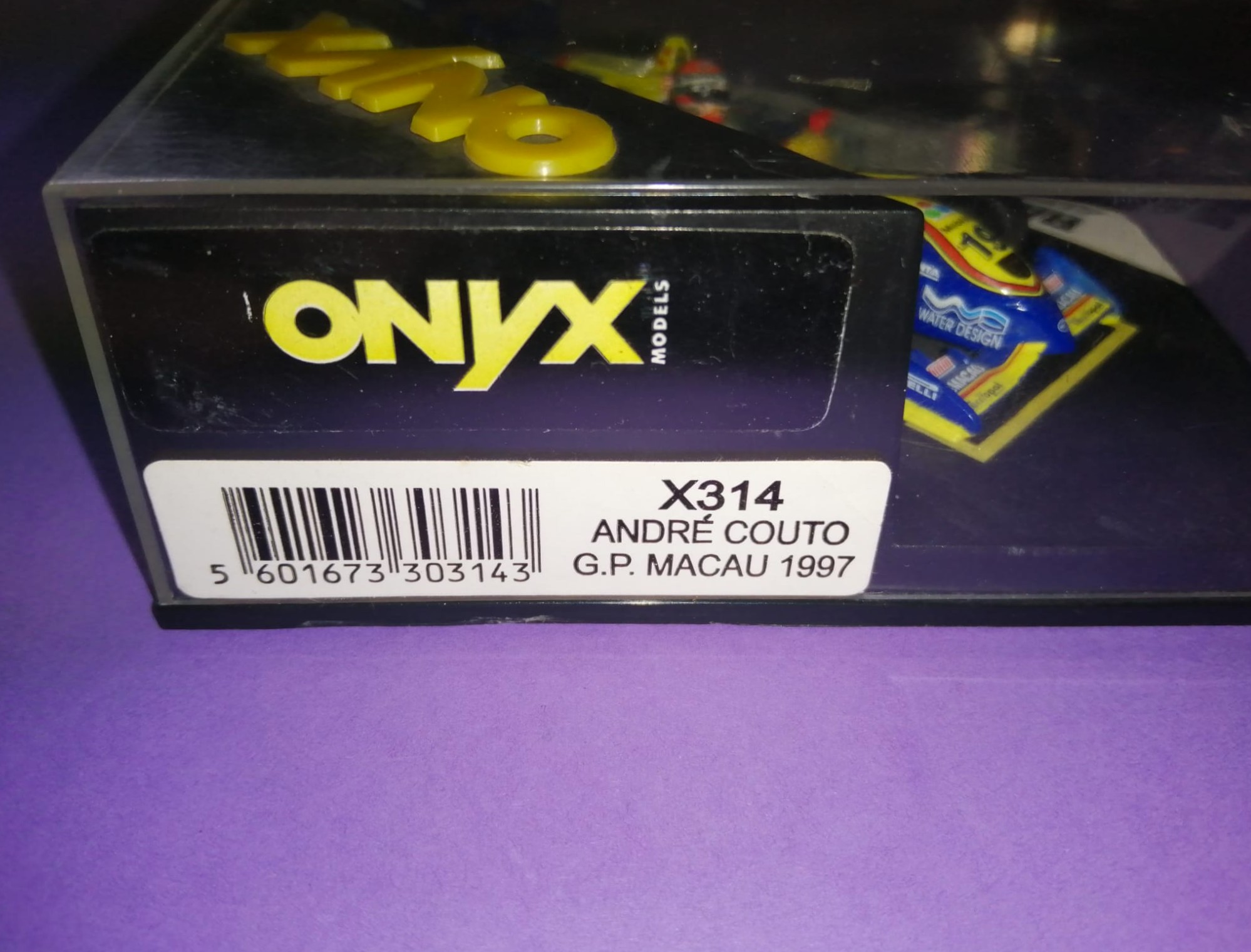altes ONYX Modellauto 1:43, Andre Couto, Prema Opel Dallara F397, Macau GP, Italienischer Vizemeister Formel 3 1997, In Original Plexiglasbox.