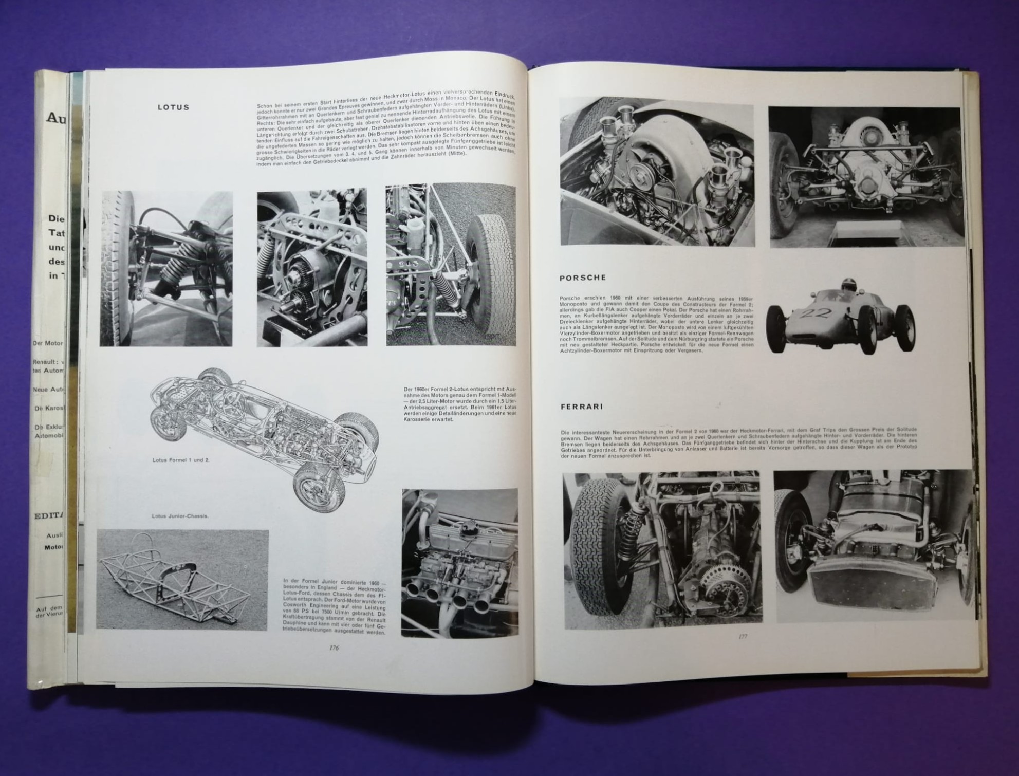 RARITÄT! sehr altes Buch, Auto Jahr 1960-1961 Nr.8, Alfa, Fiat 600, Ferrari Tipo 850,.. Formel 1, LeMans,.. Jack Brabham, John Surtess,..