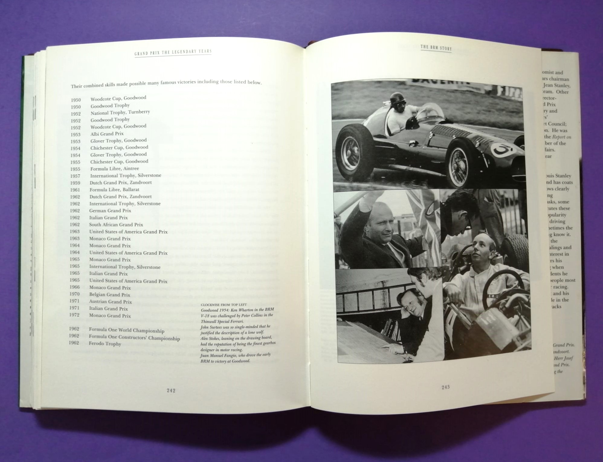altes Buch, Grand Prix, The Legendary Years, The Personal Memories of Louis Stanley, Formel 1, Rindt, Lauda, Cevert,.. 50er bis 70er Jahre, Englisch! 