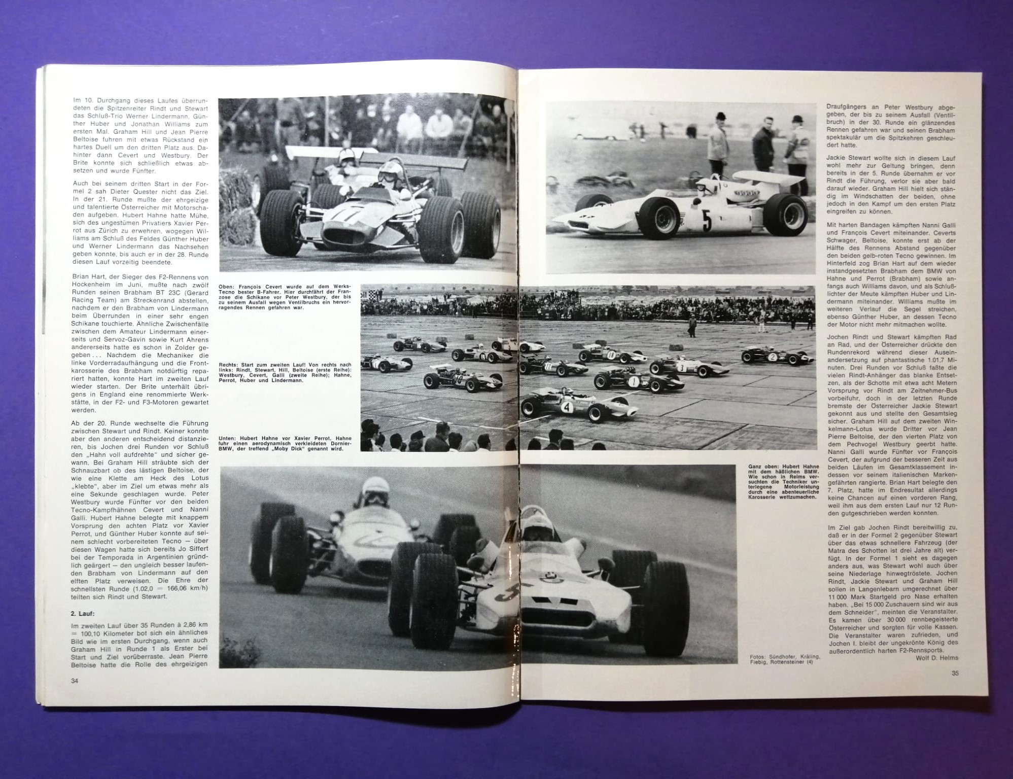 alte Zeitschrift Magazin Heft, Rallye Racing 08/1969, Jochen Rindt, F. Cevert, Formel 2 Tulln Langenlebarn,.. mit Mittelposter Schurti Formel V 