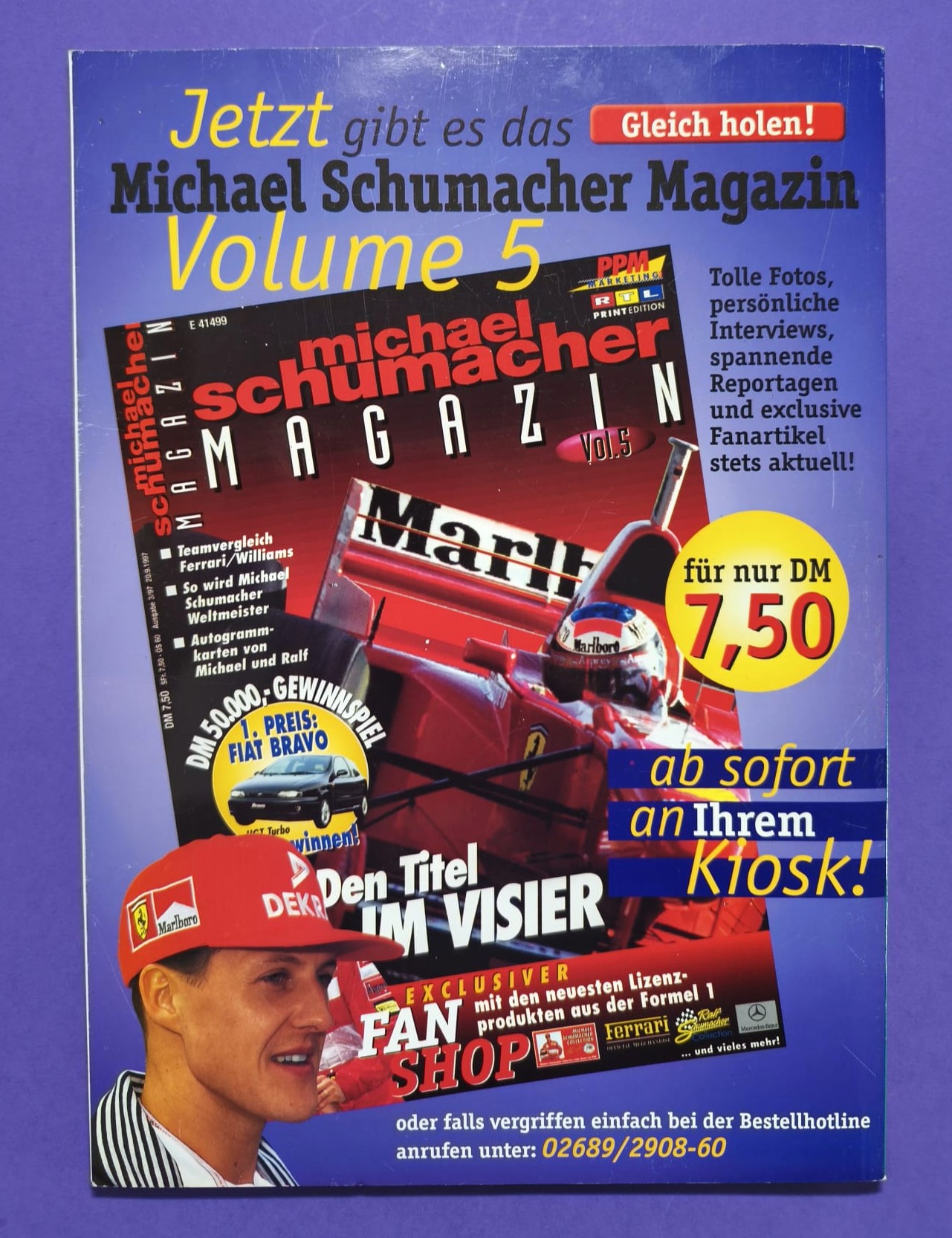 Offizielles Rennprogramm, Formel 1 Grand Prix Europa Nürburgring 1997, Prost GP, Michael Schumacher Ferrari,..