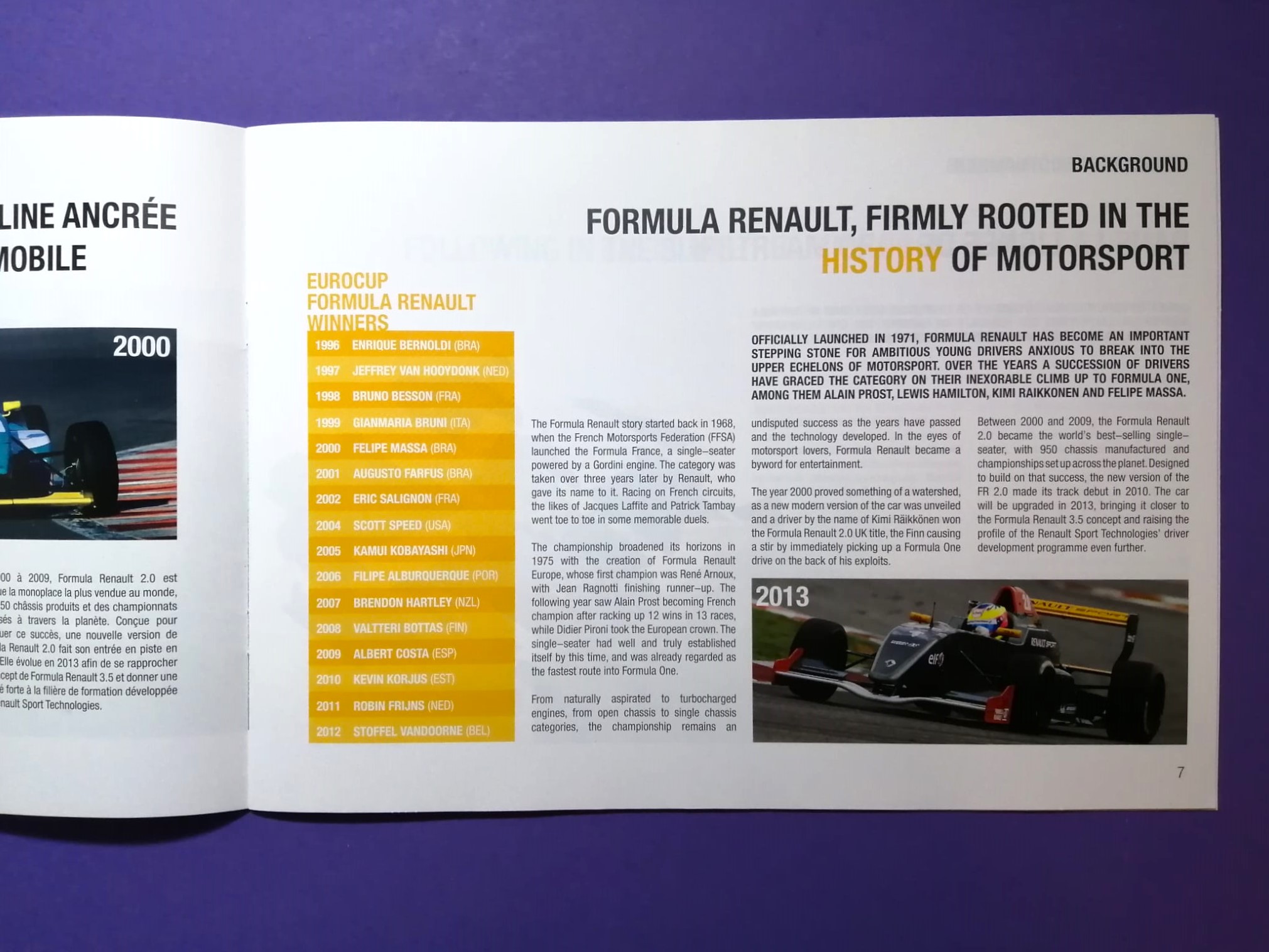 2 Stück Original Prospekte, Formel Renault 2.0, 3.5, World Series Clio, Megane Cup, Geschichte und Technik, Red Bull Formel 1, 2013