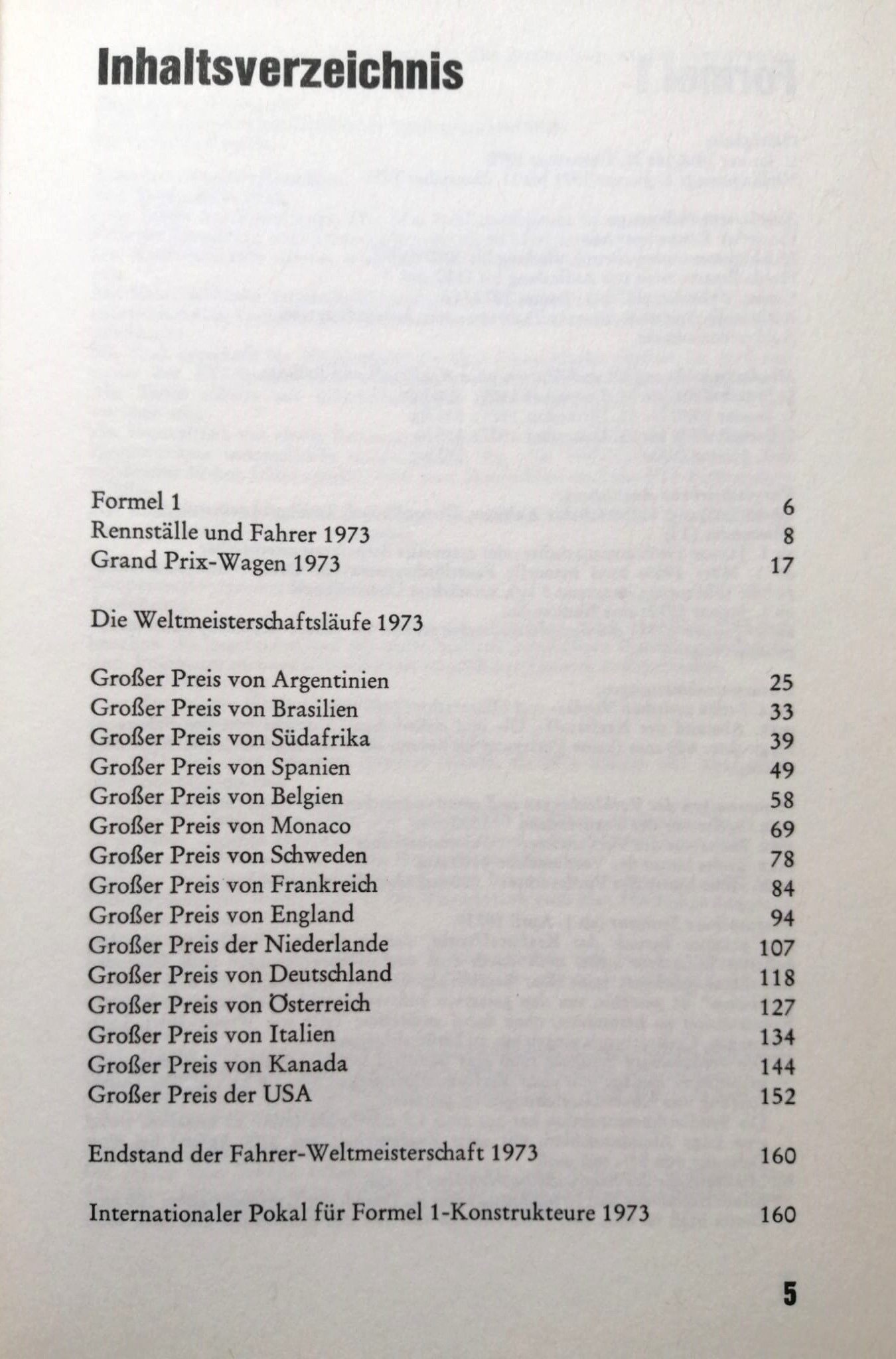altes Buch Grand Prix 1973, Formel 1 Grand Prix Jahrbuch, Ulrich Schwab, Francois Cevert, Jackie Stewart, Tyrrell, Peterson Lotus, Hunt Hesketh,..