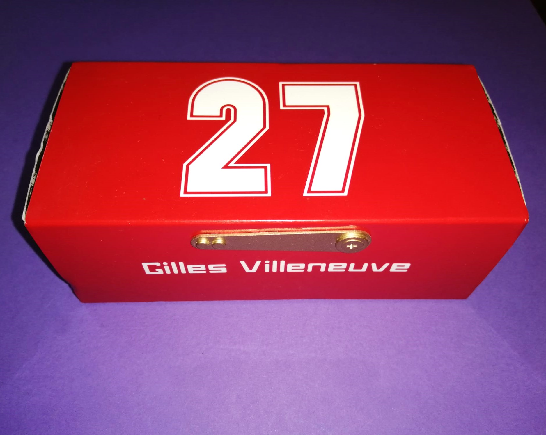 BRUMM Modellauto 1:43, Gilles Villeneuve, Ferrari 126C Turbo, Formel 1 Grand Prix San Marino Imola 1982, In Original Plexiglasbox und Kartonhülle.
